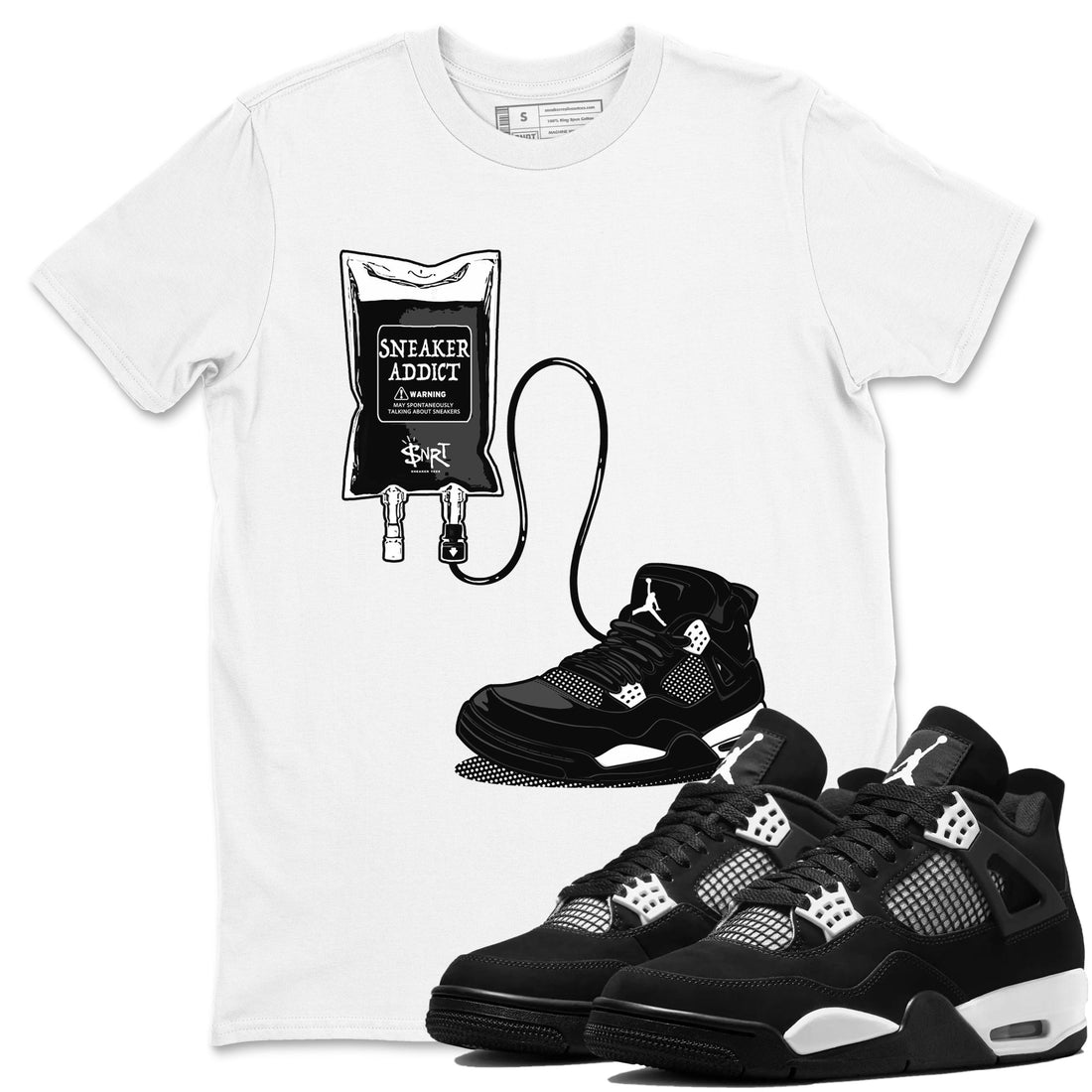 Sneaker Therapy Sneaker Tees - Air Jordan 4 White Thunder