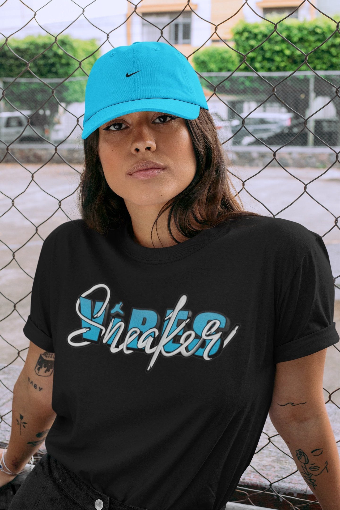 Sneaker Vibes Unisex Tops - Yeezy 700 Bright Cyan