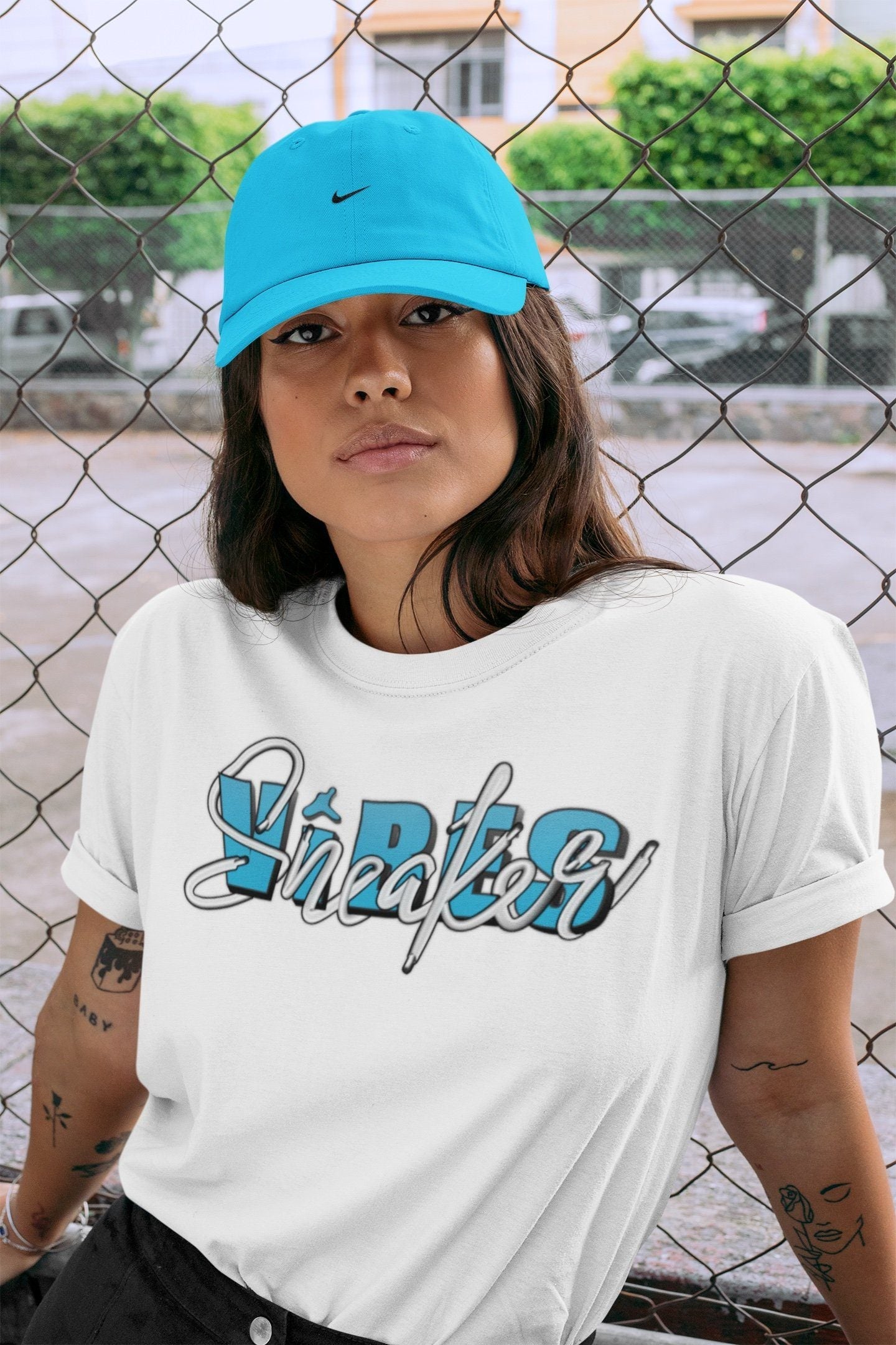 Sneaker Vibes Unisex Tops - Yeezy 700 Bright Cyan