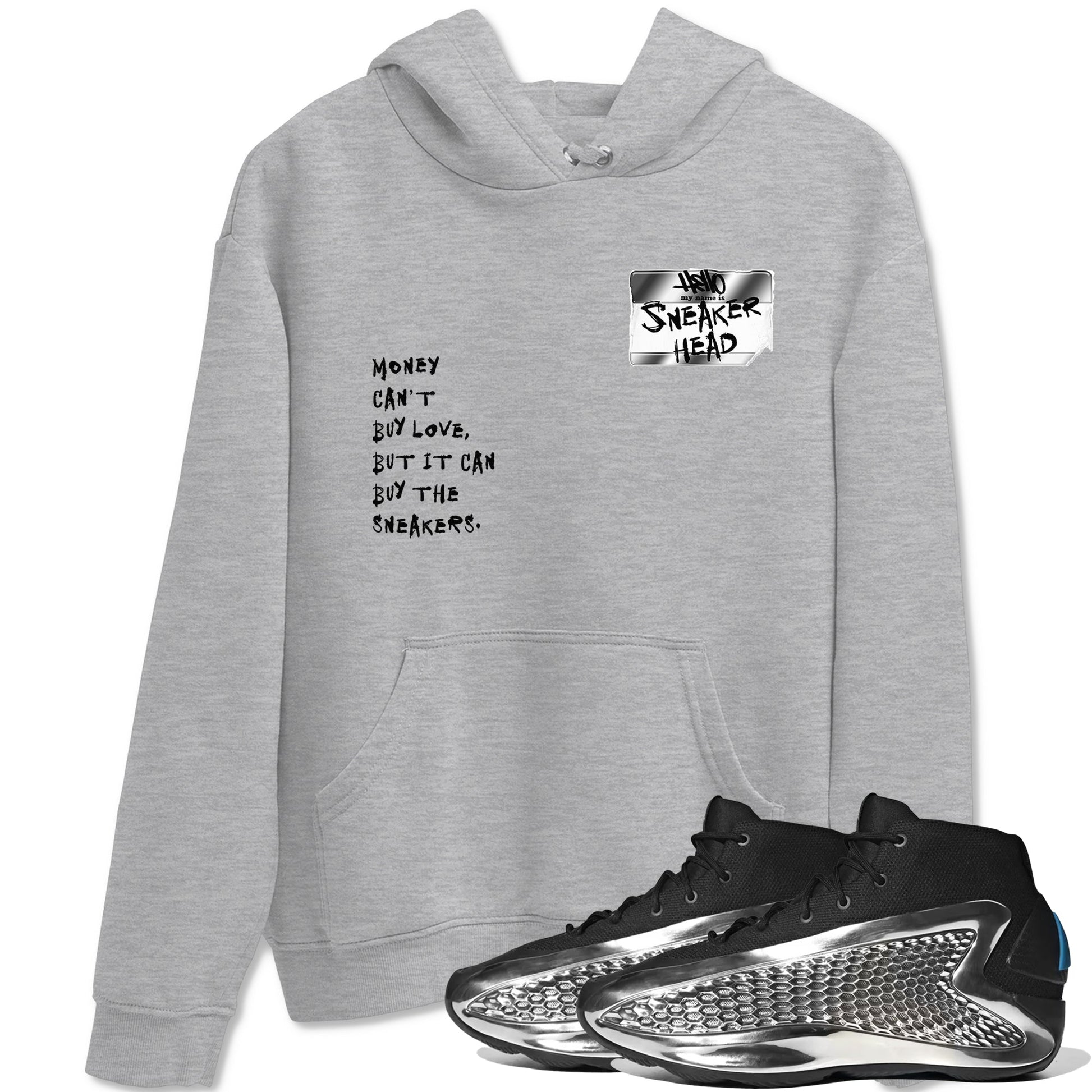 Sneakerhead Badge Sneaker Tees - AE 1 Silver Metallic