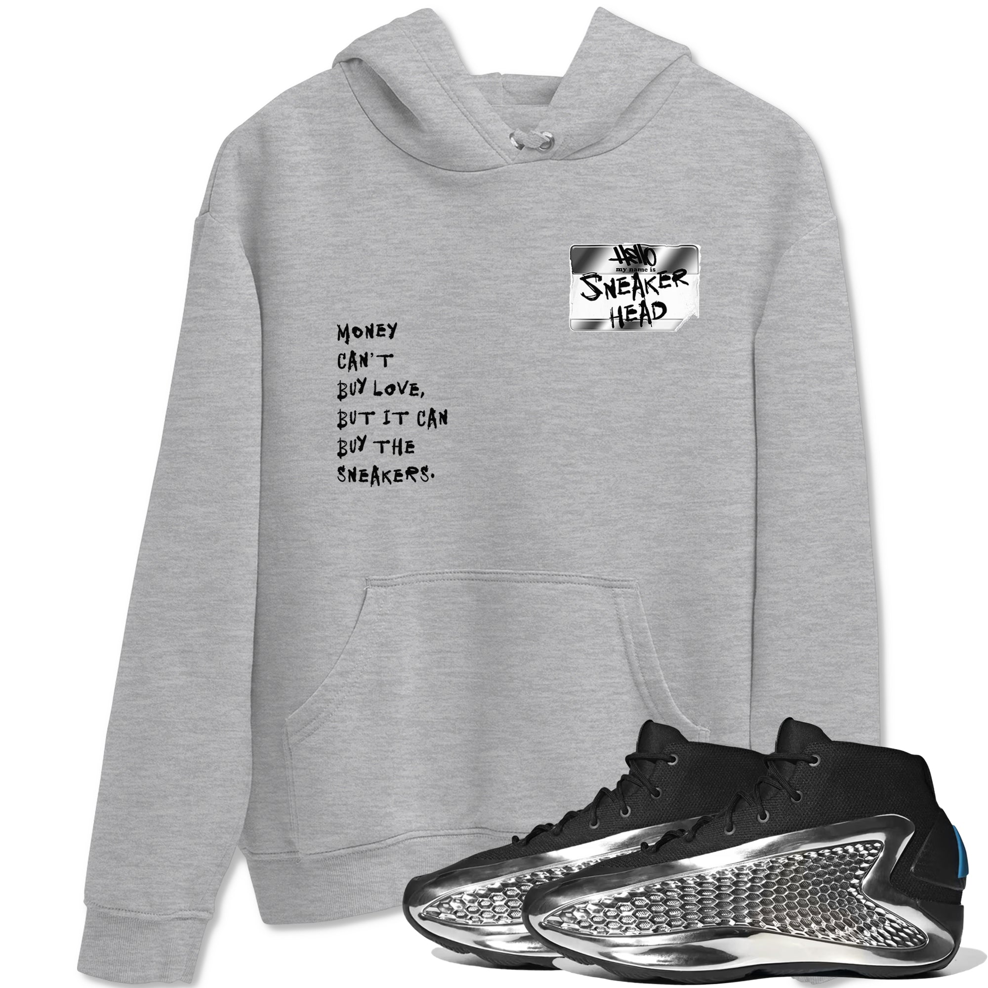 Sneakerhead Badge Sneaker Tees - AE 1 Silver Metallic