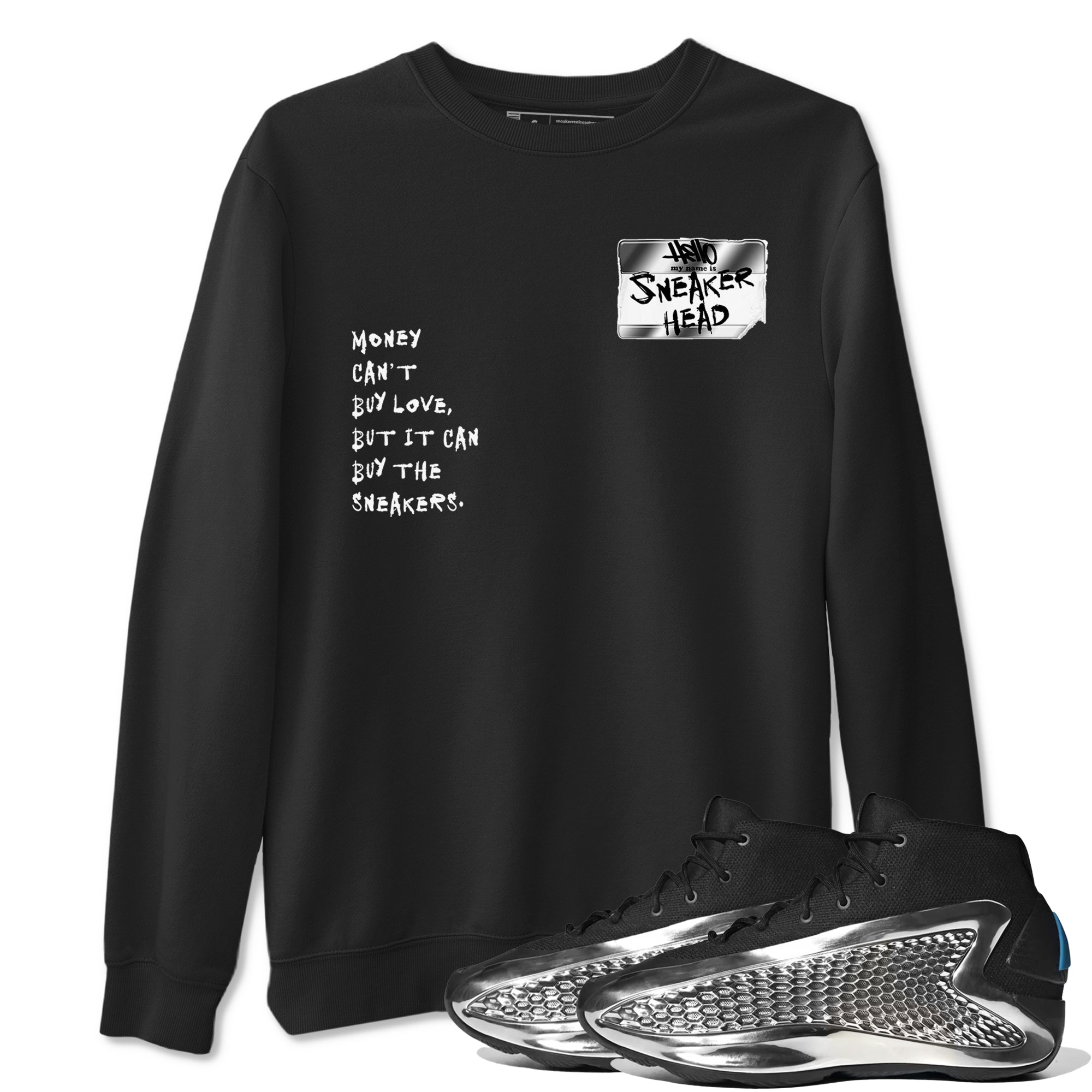 Sneakerhead Badge Sneaker Tees - AE 1 Silver Metallic