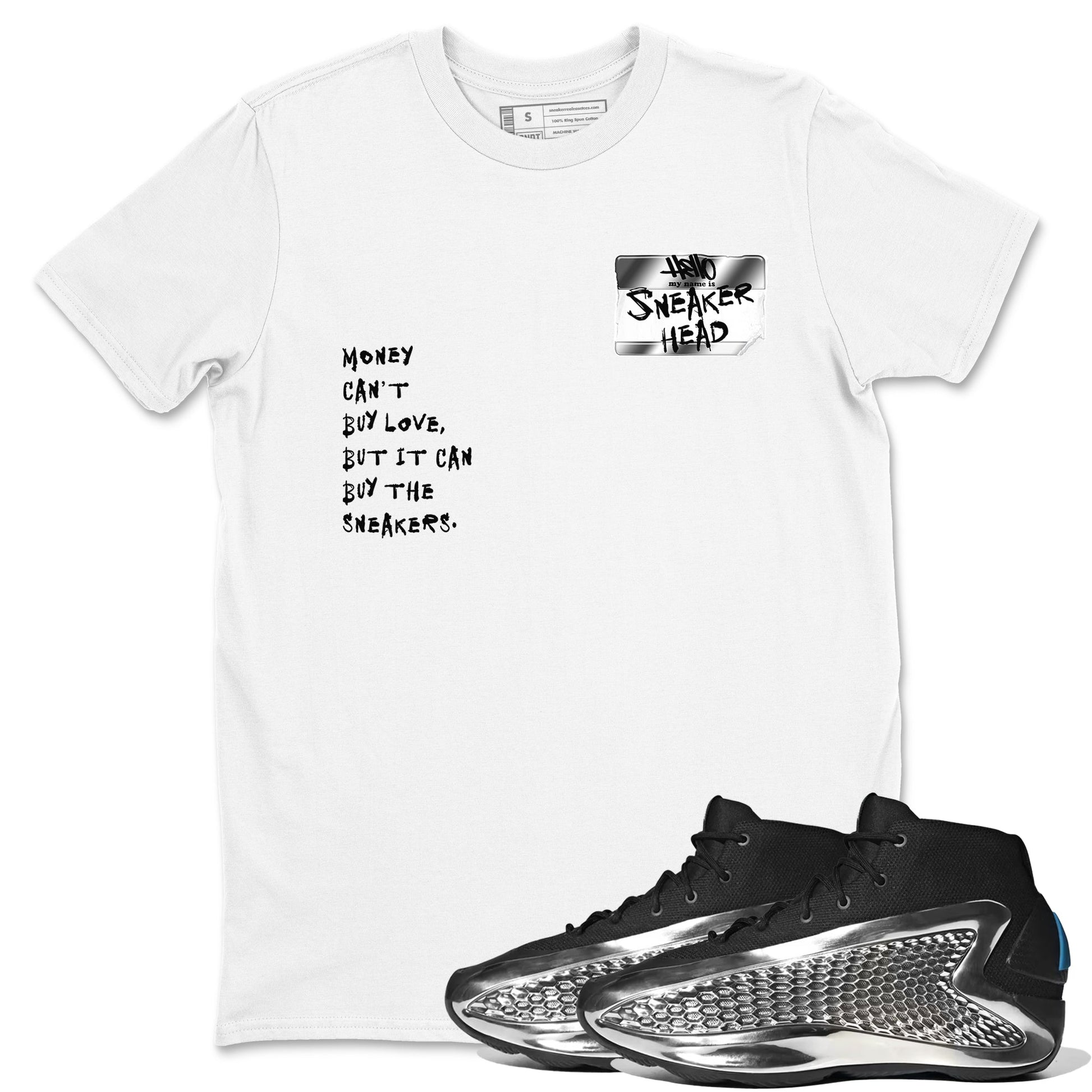 Sneakerhead Badge Sneaker Tees - AE 1 Silver Metallic