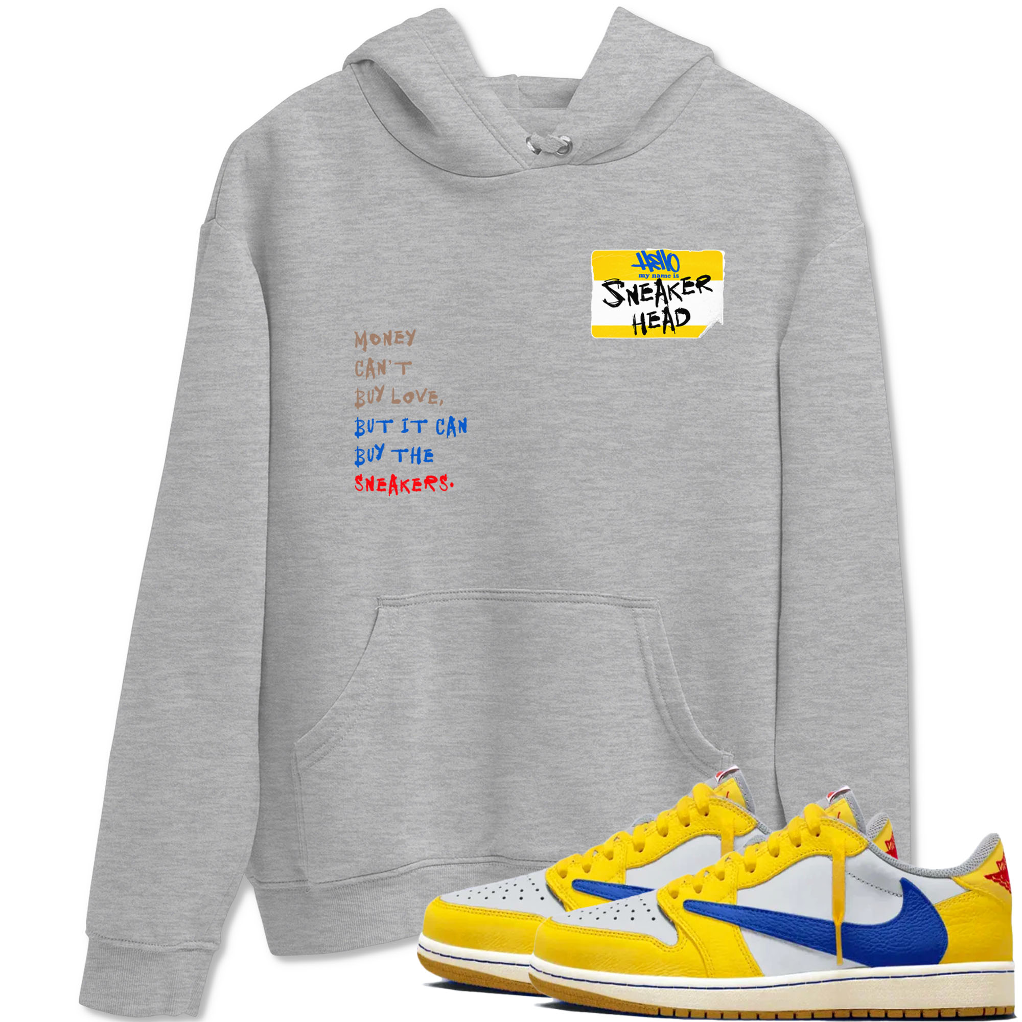 Sneakerhead Badge Sneaker Tees - Air Jordan 1 Travis Scott Canary
