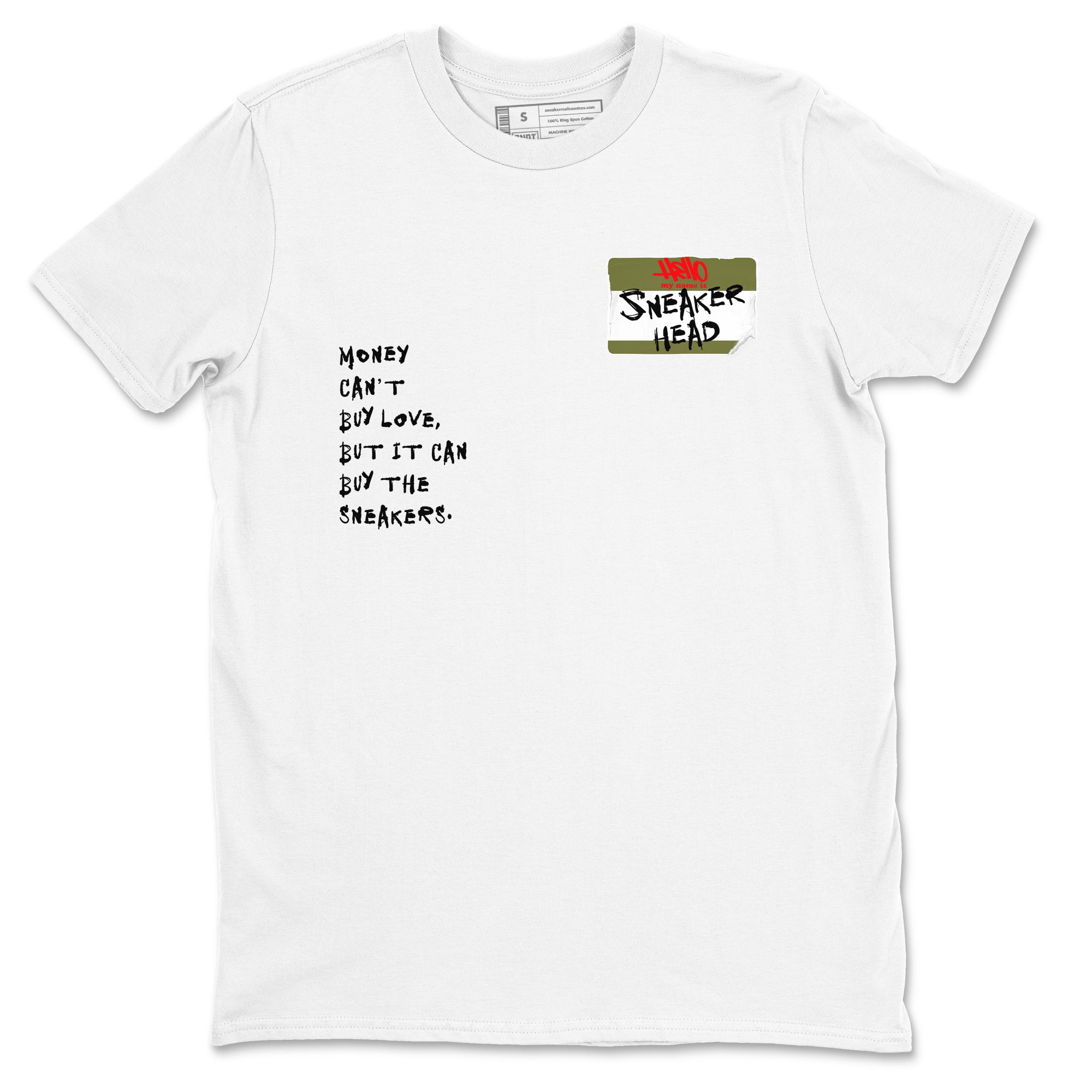 Sneakerhead Badge Sneaker Tees - Air Jordan 1 Travis Scott Medium Olive