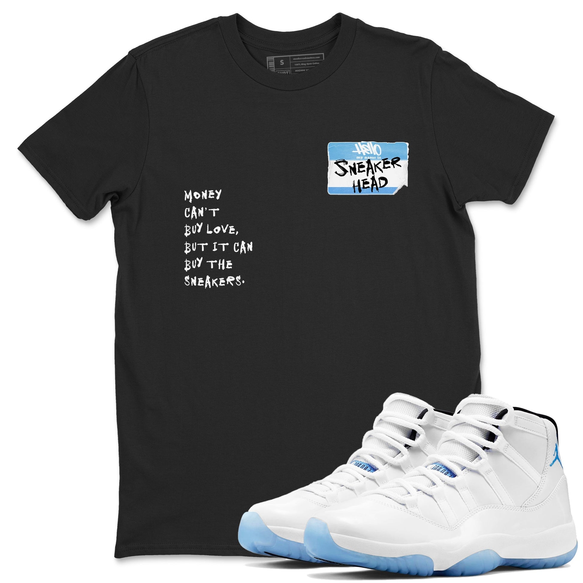 Sneakerhead Badge Sneaker Tees - Air Jordan 11 Legend Blue