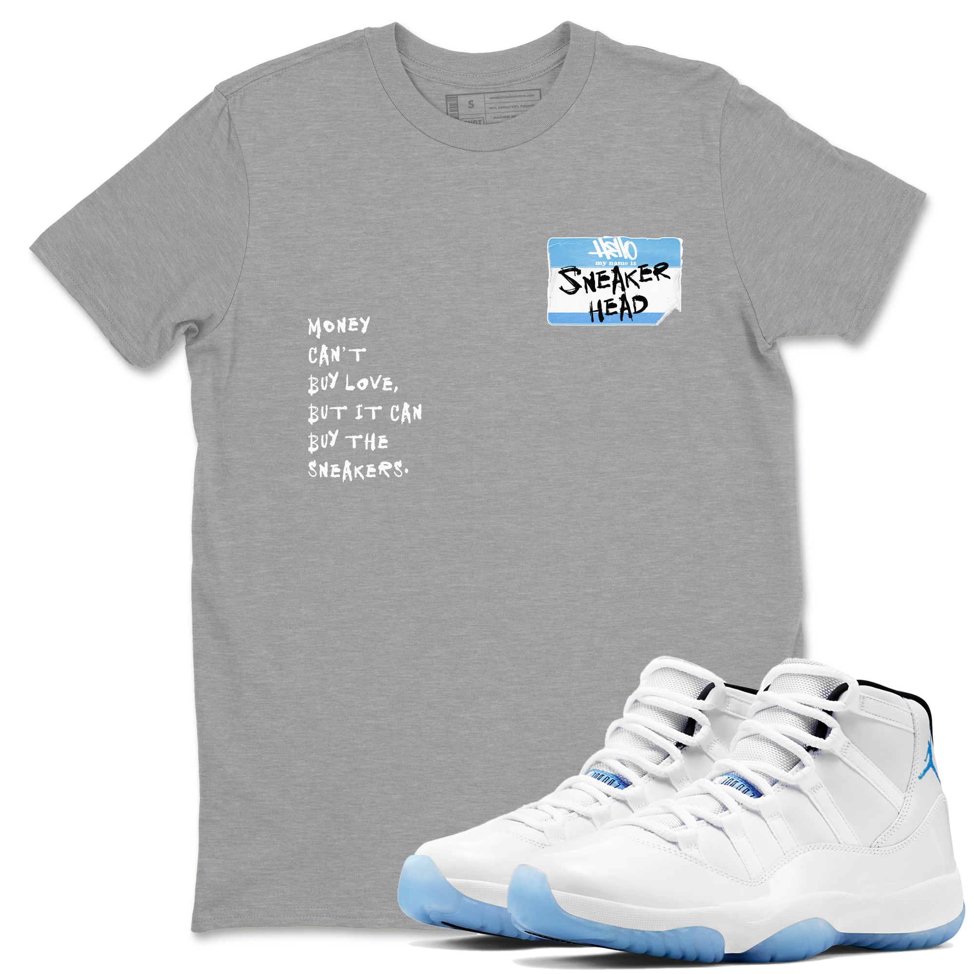 Sneakerhead Badge Sneaker Tees - Air Jordan 11 Legend Blue