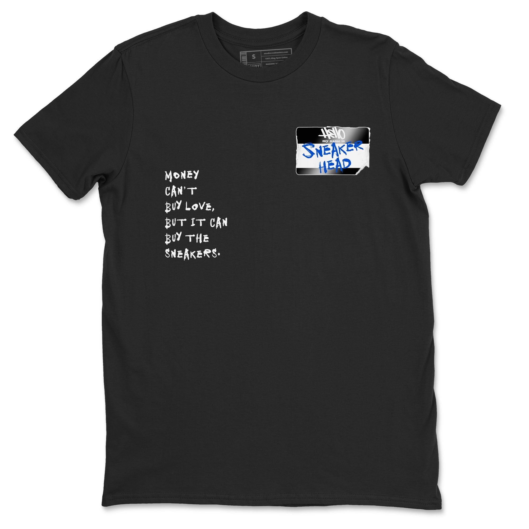 Sneakerhead Badge Sneaker Tees - Air Jordan 11 Black and Varsity Royal