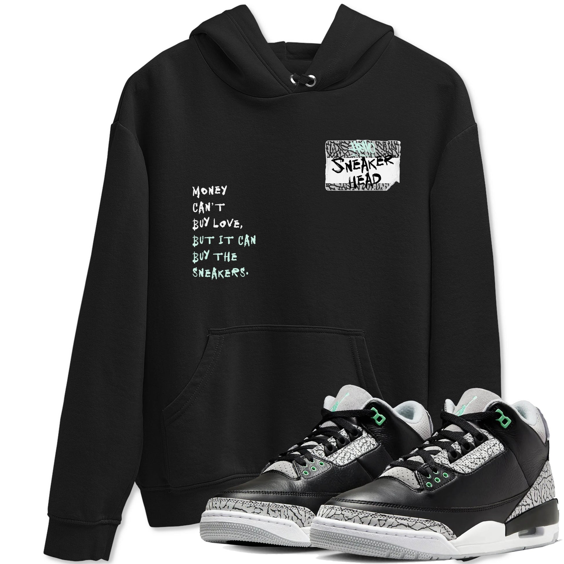 Sneakerhead Badge Sneaker Tees - Air Jordan 3 Green Glow