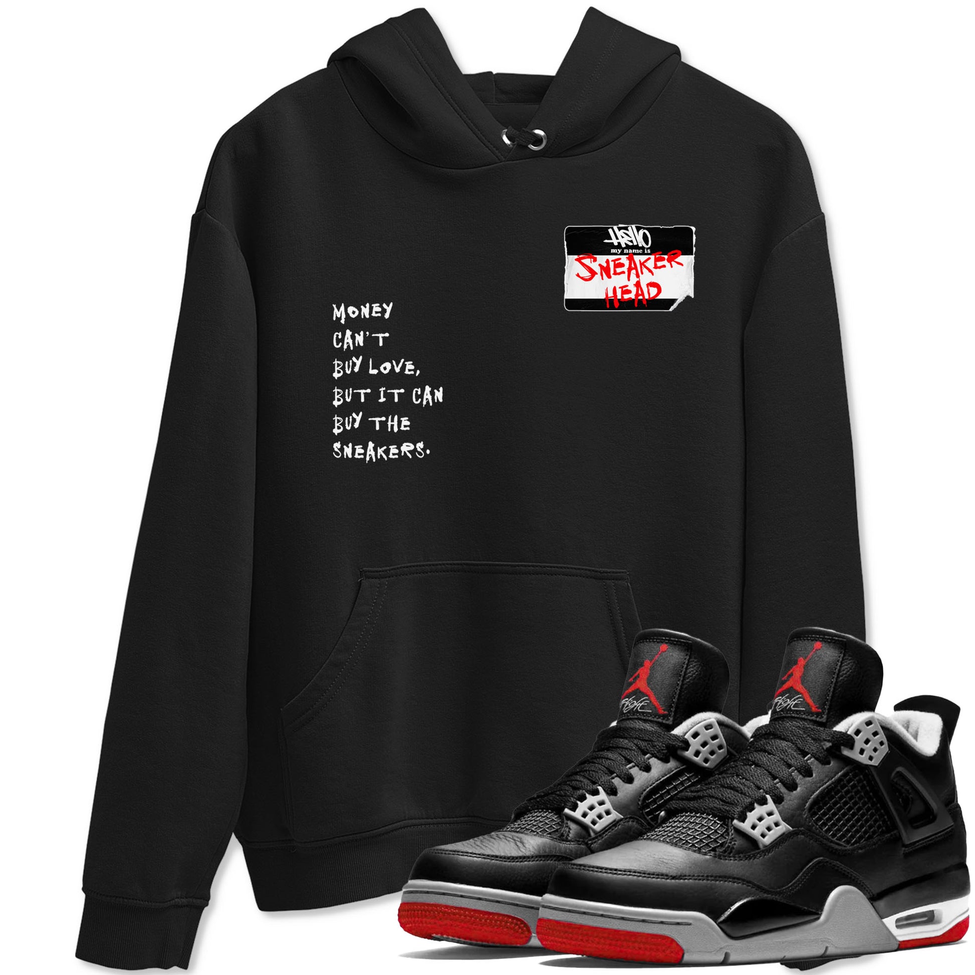 Sneakerhead Badge Sneaker Tees - Air Jordan 4 Bred Reimagined