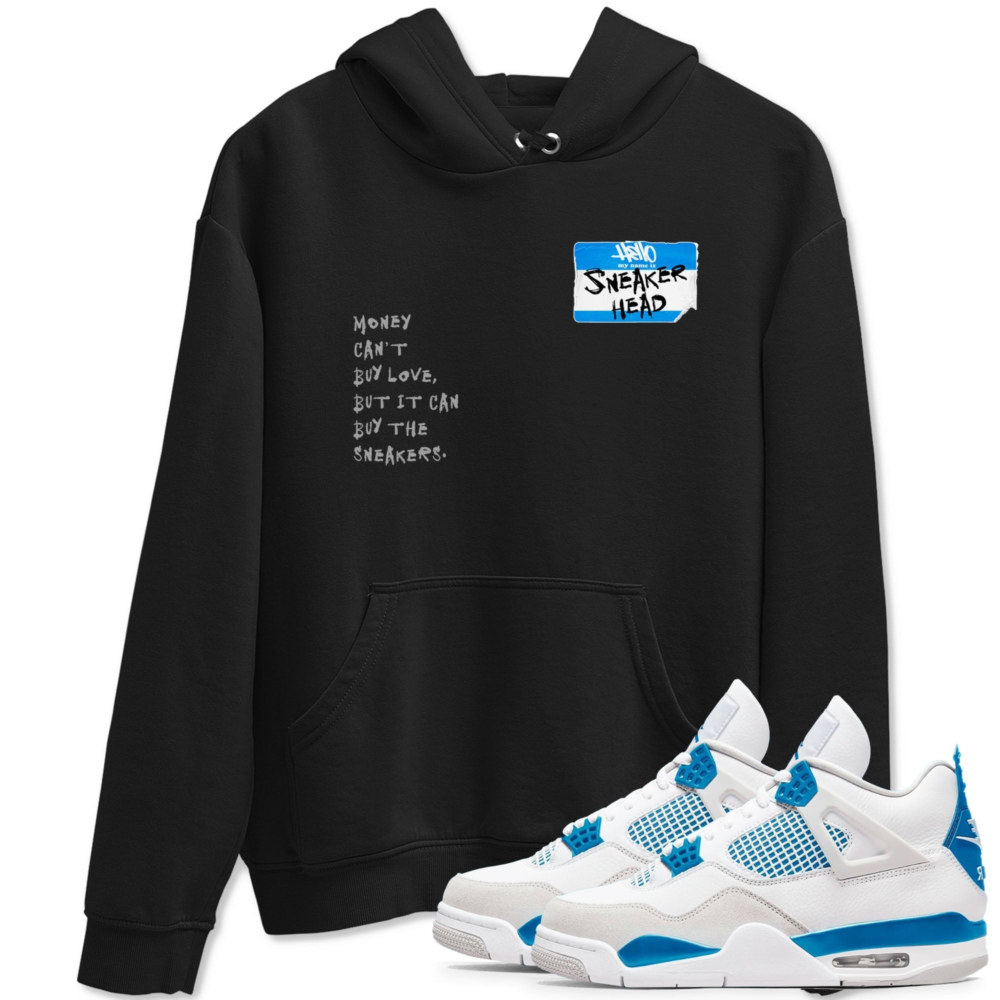 Sneakerhead Badge Sneaker Tees - Air Jordan 4 Military Blue