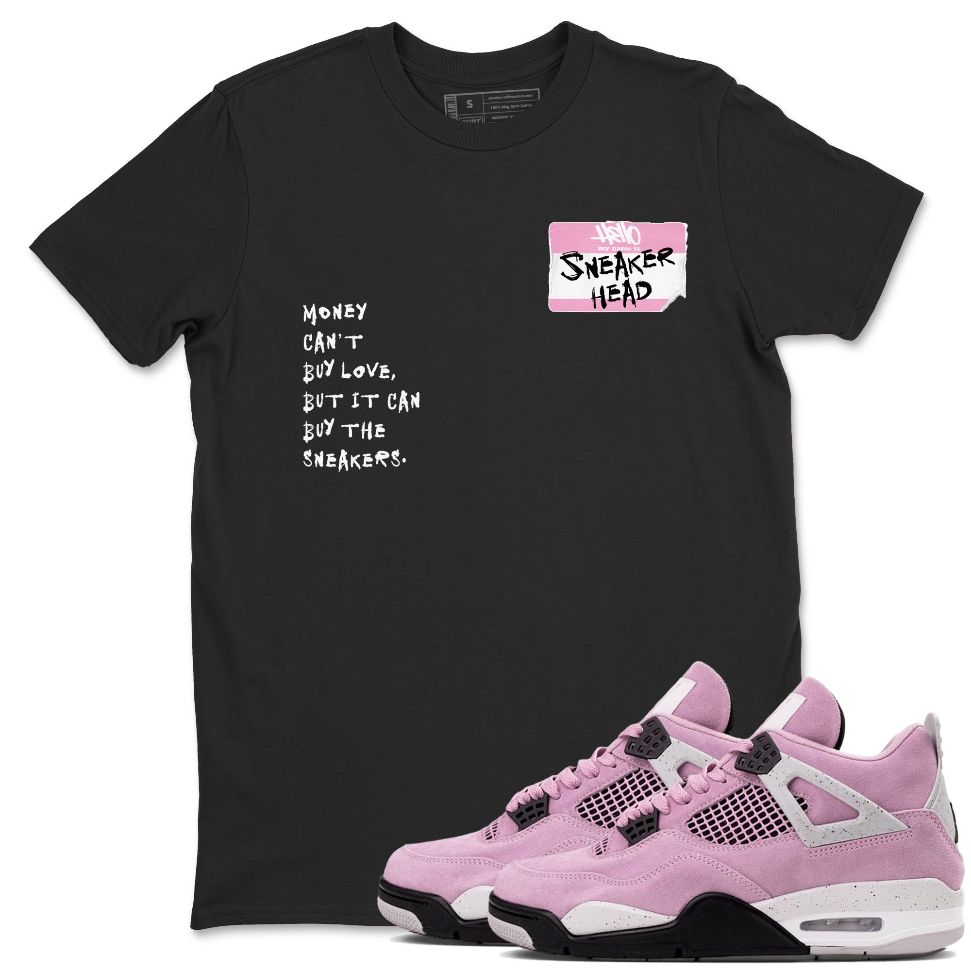 Sneakerhead Badge Sneaker Tees - Air Jordan 4 Orchid