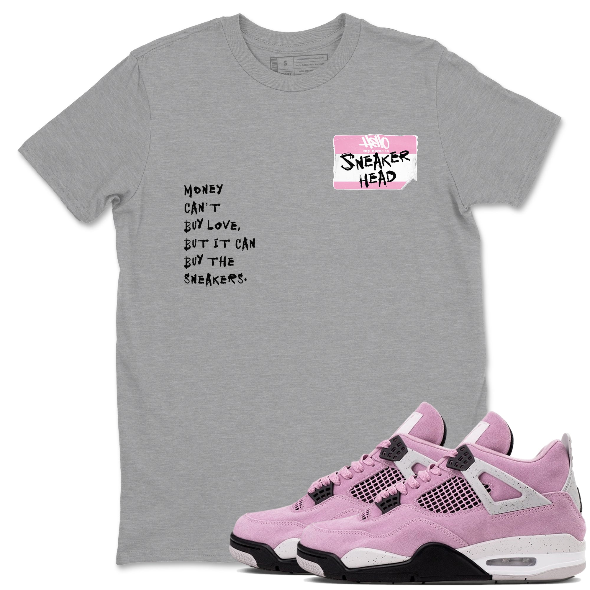 Sneakerhead Badge Sneaker Tees - Air Jordan 4 Orchid
