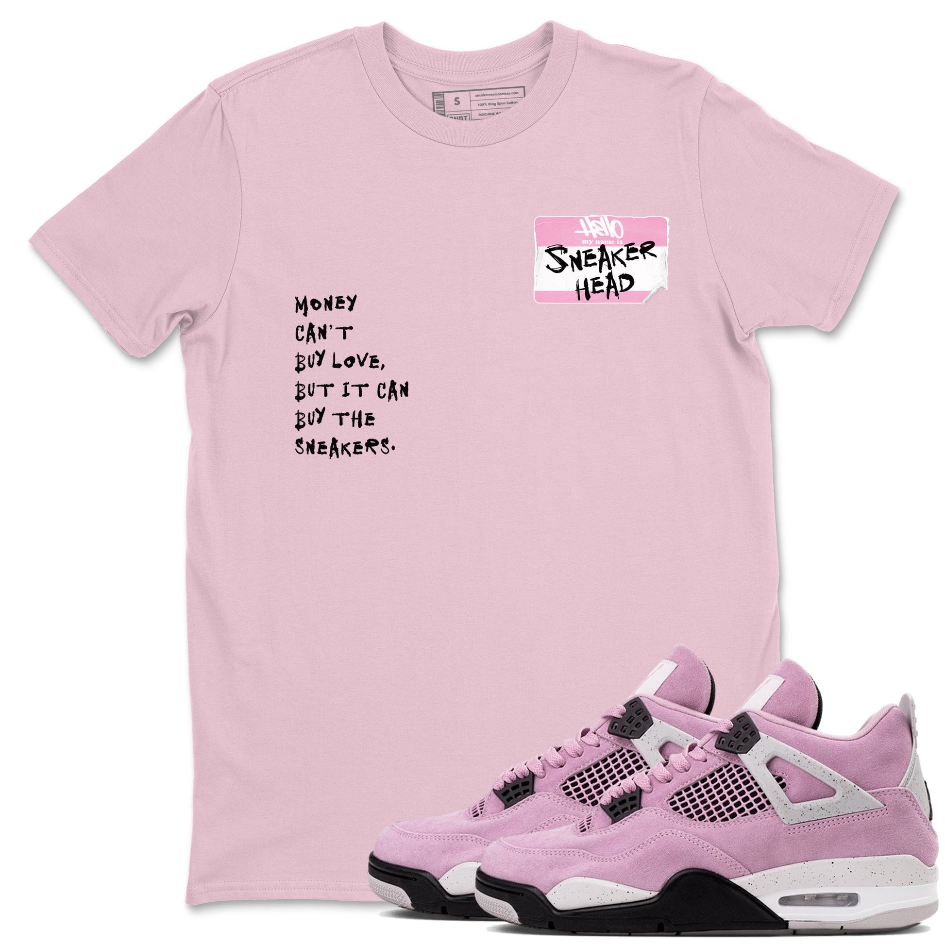 Sneakerhead Badge Sneaker Tees - Air Jordan 4 Orchid