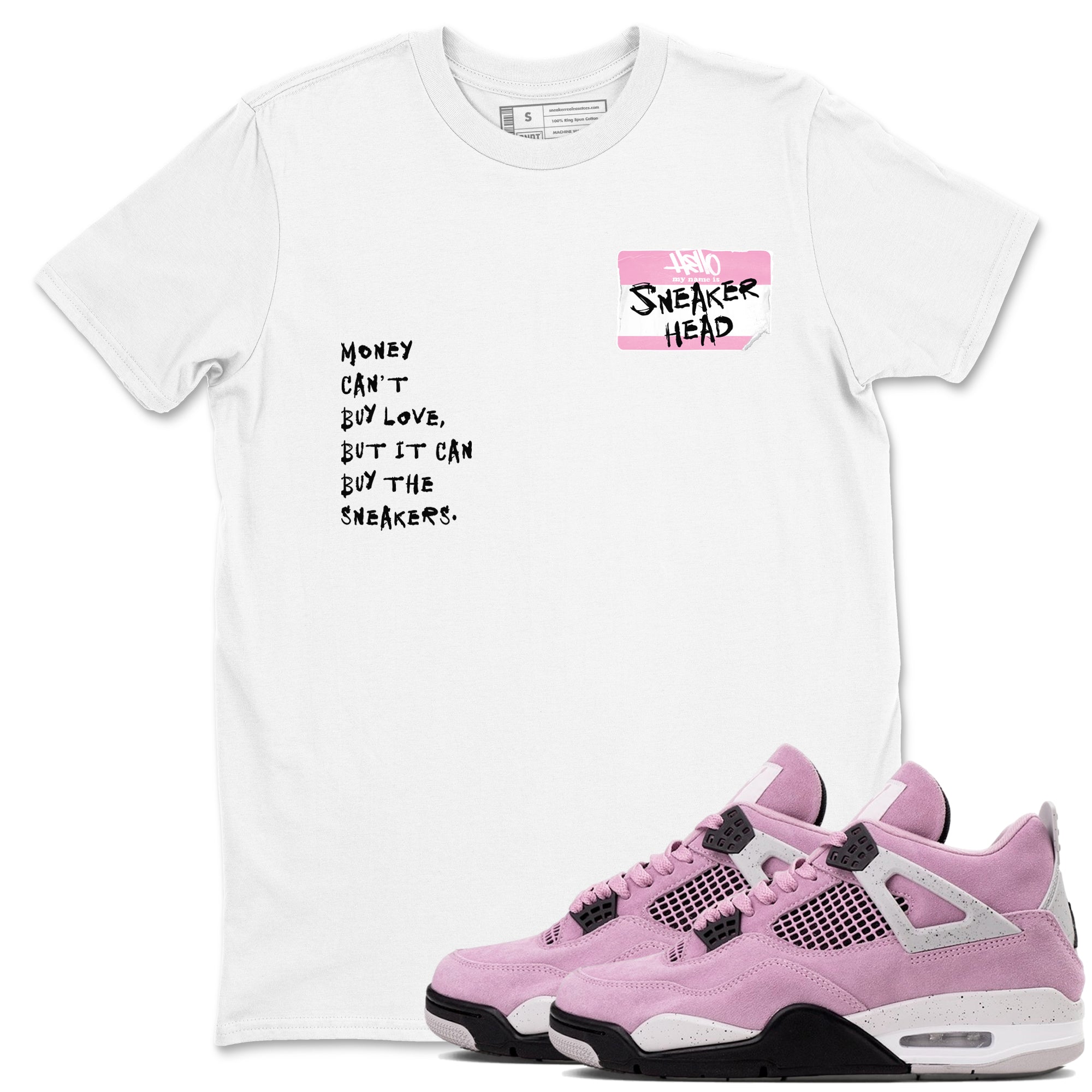Sneakerhead Badge Sneaker Tees - Air Jordan 4 Orchid