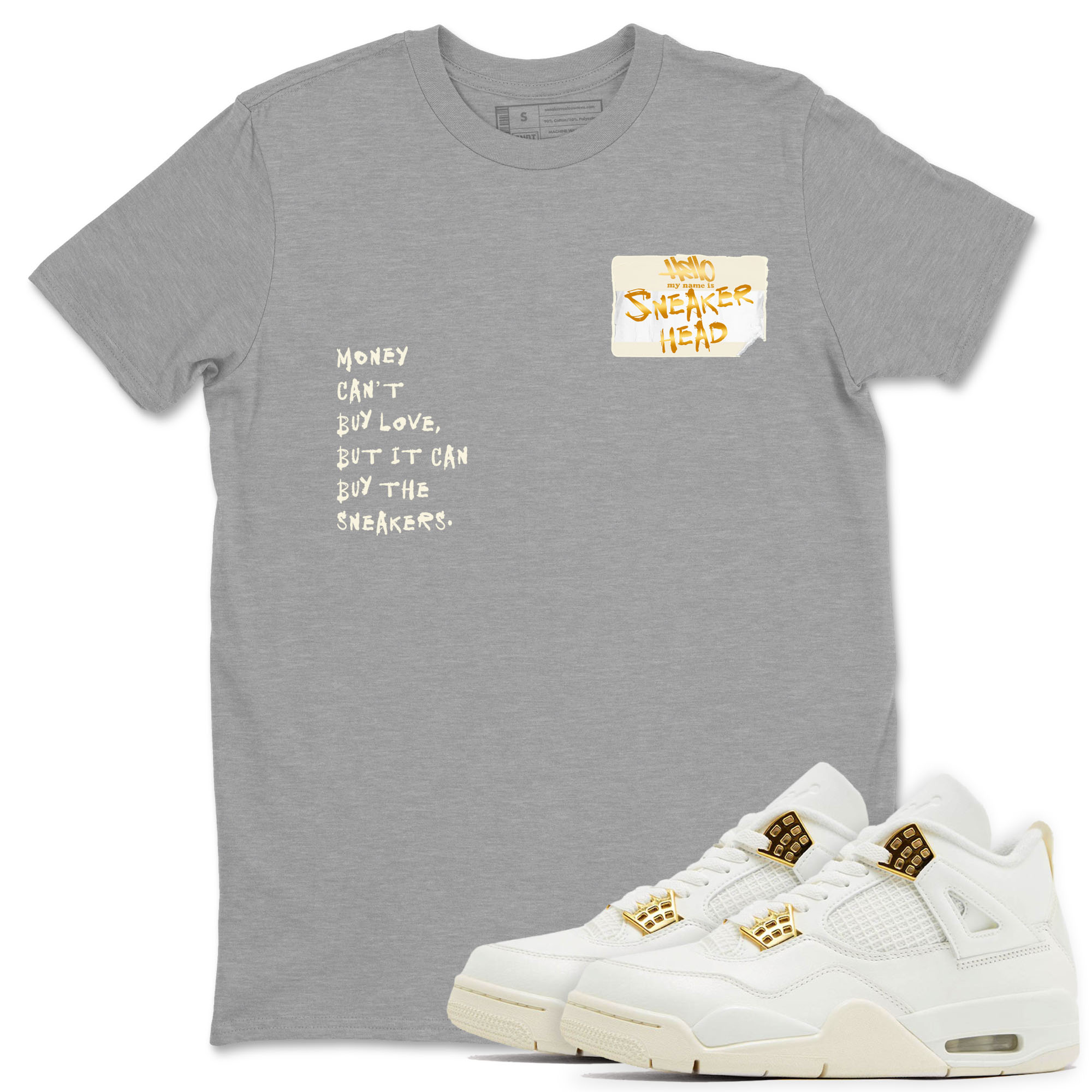 Sneakerhead Badge Sneaker Tees - Air Jordan 4 Sail 2024