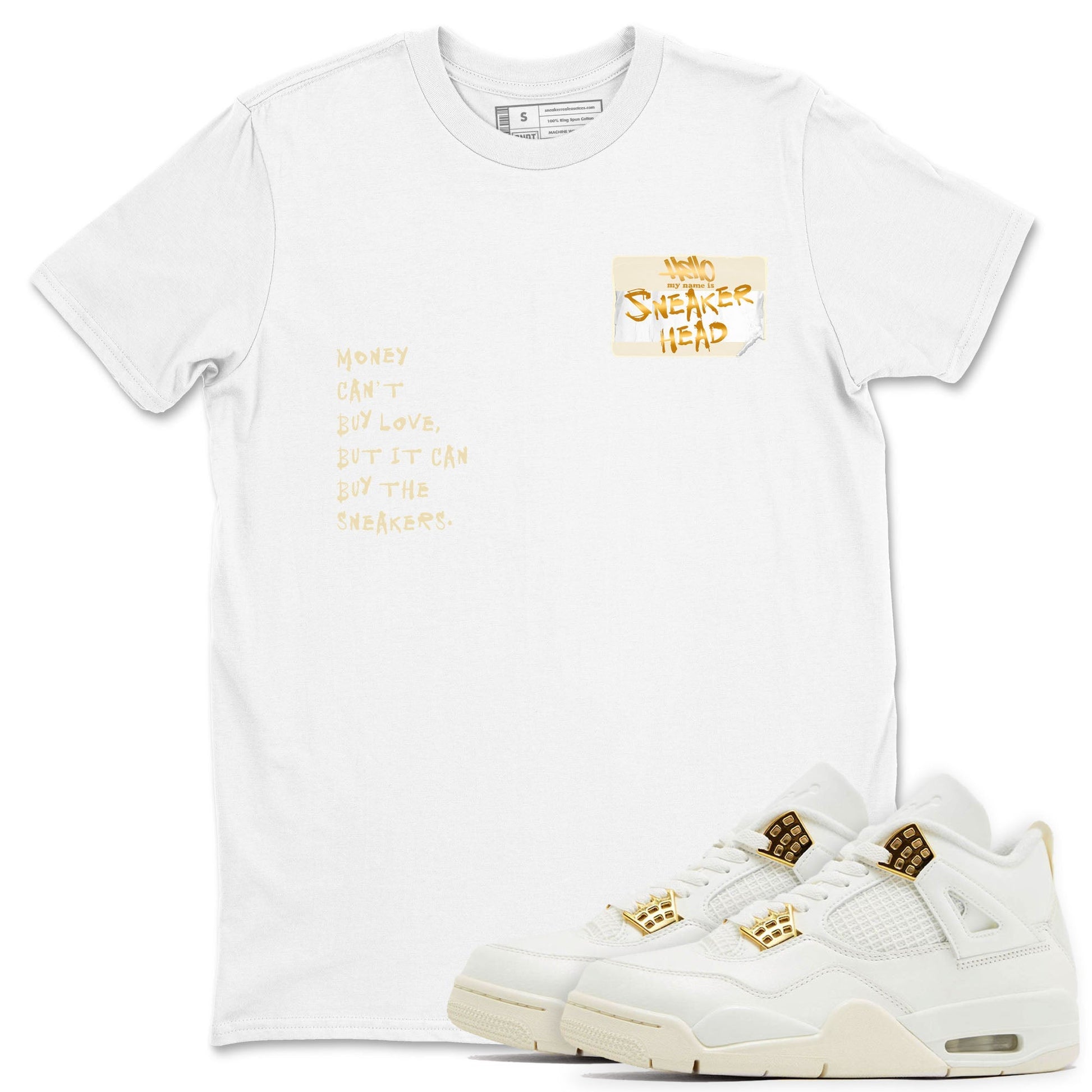 Sneakerhead Badge Sneaker Tees - Air Jordan 4 Sail 2024
