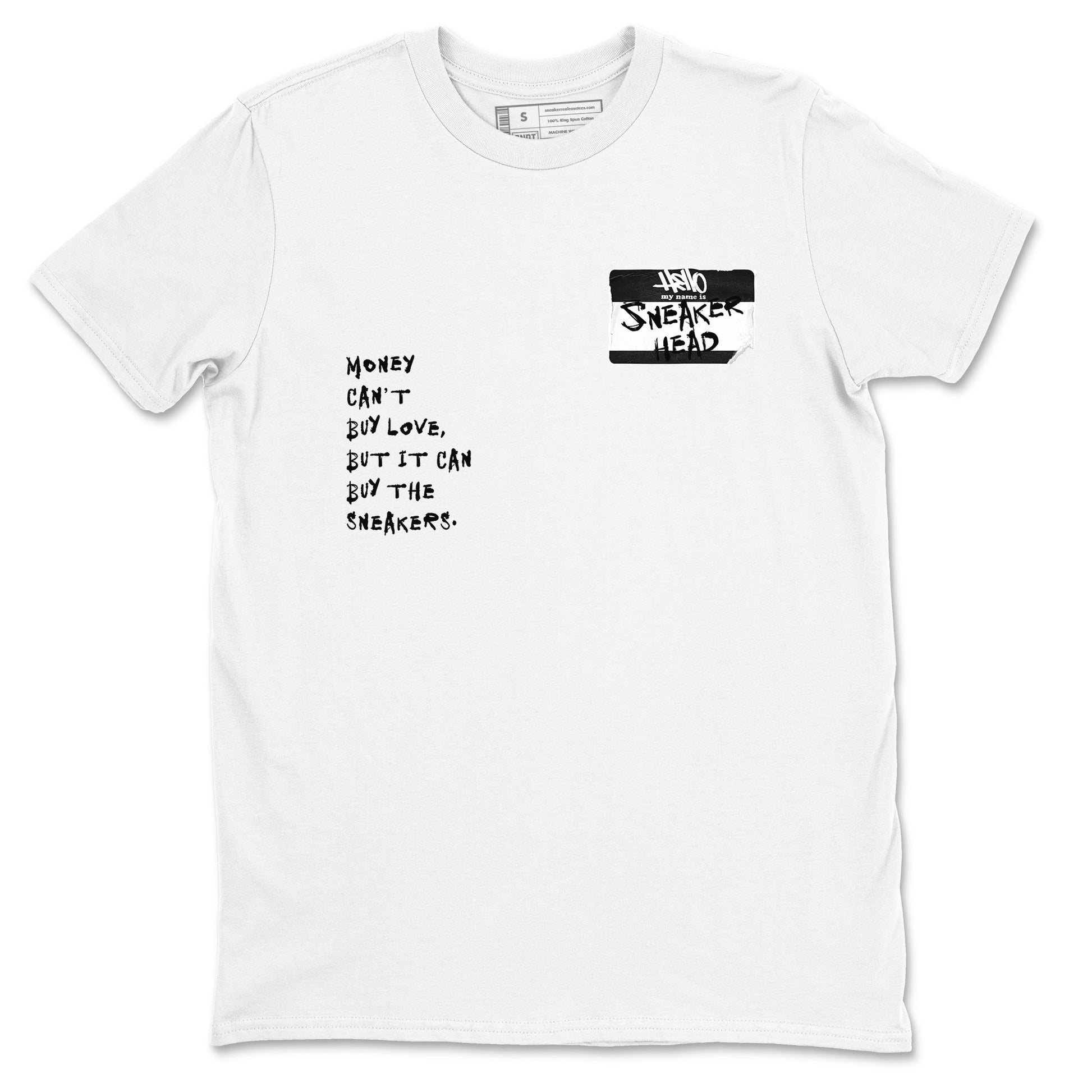 Sneakerhead Badge Sneaker Tees - Air Jordan 4 White Thunder