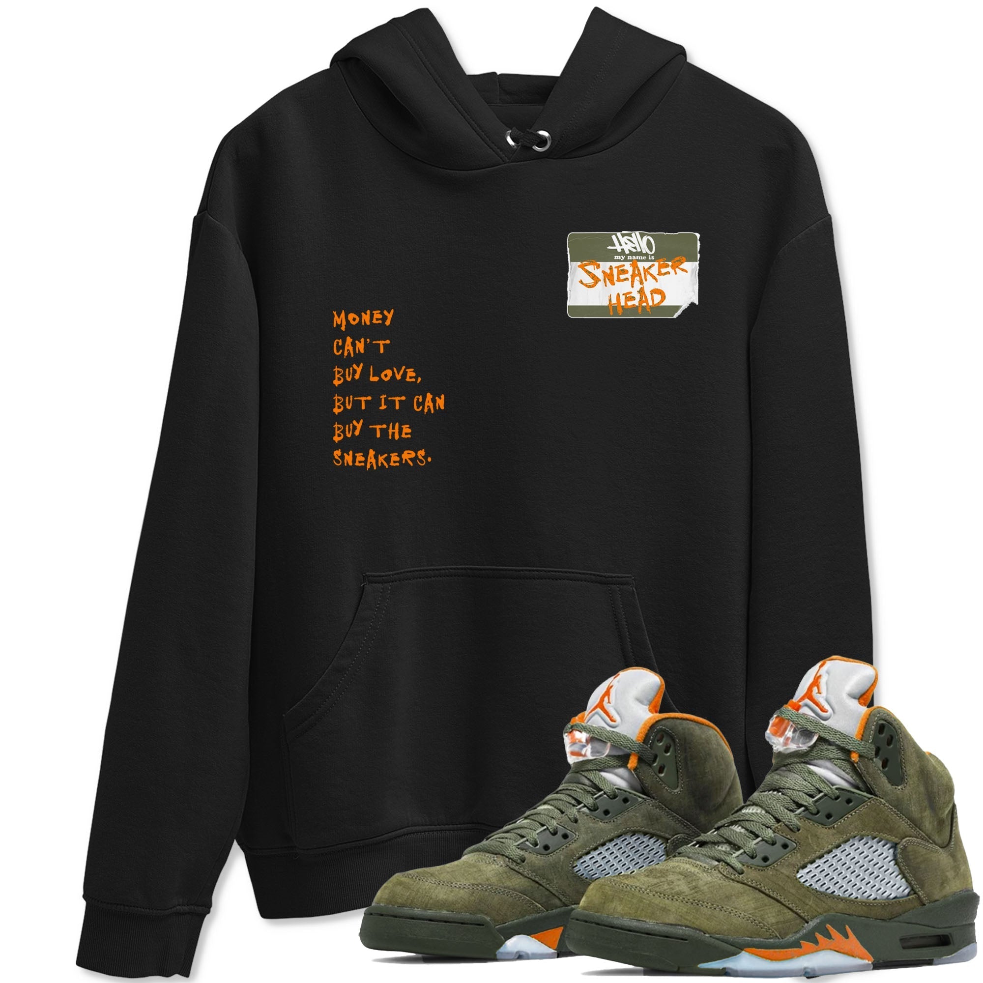 Sneakerhead Badge Sneaker Tees - Air Jordan 5 Olive