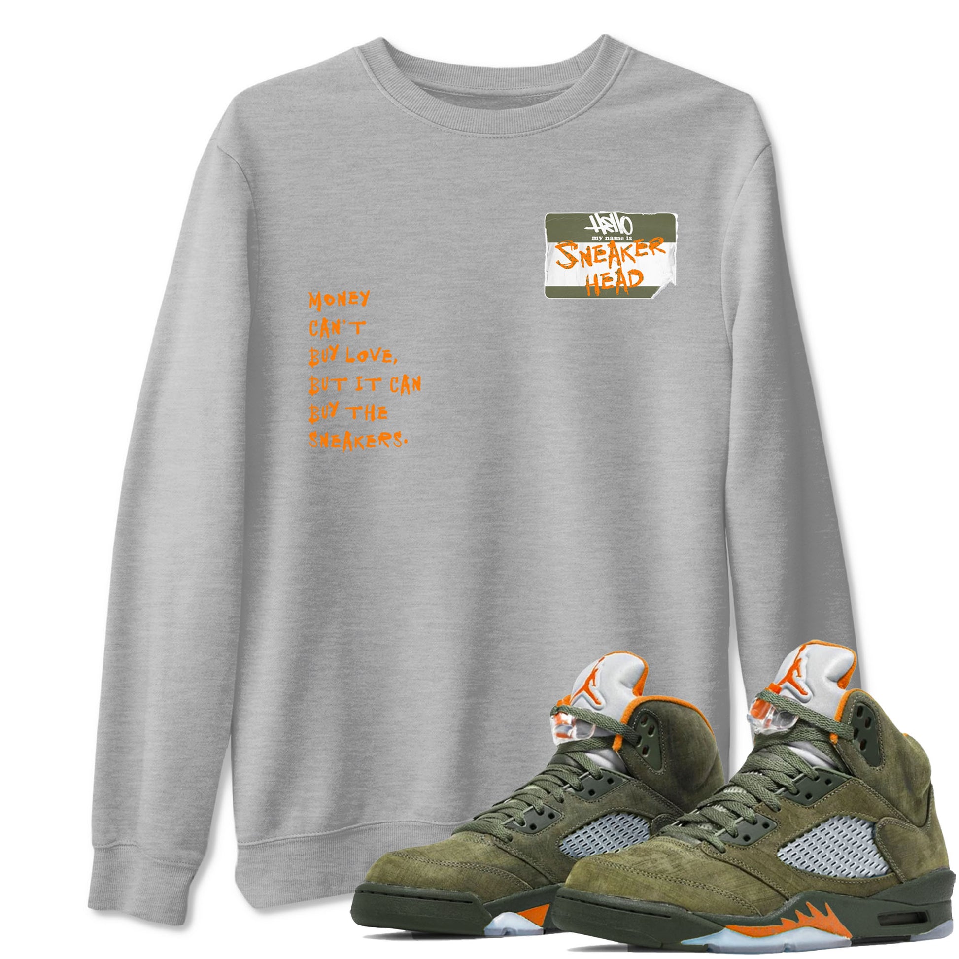 Sneakerhead Badge Sneaker Tees - Air Jordan 5 Olive