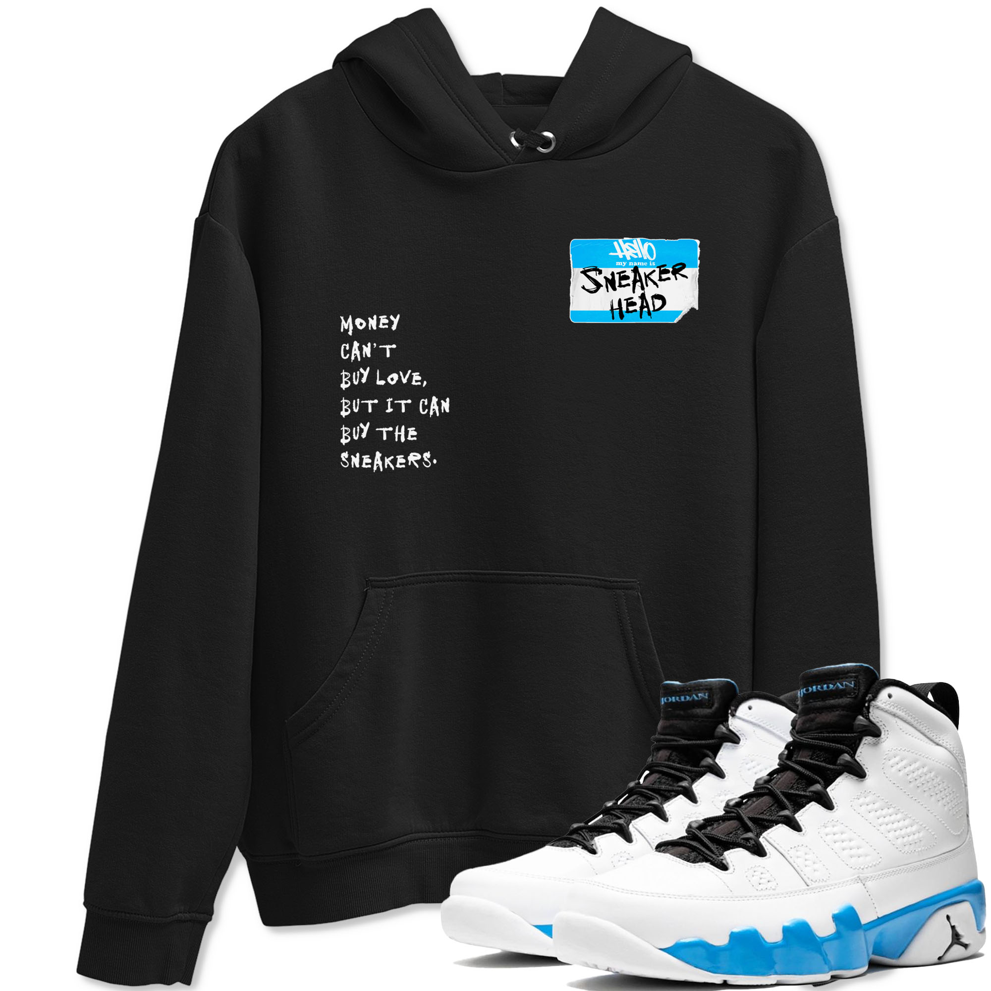 Sneakerhead Badge Sneaker Tees - Air Jordan 9 Powder Blue
