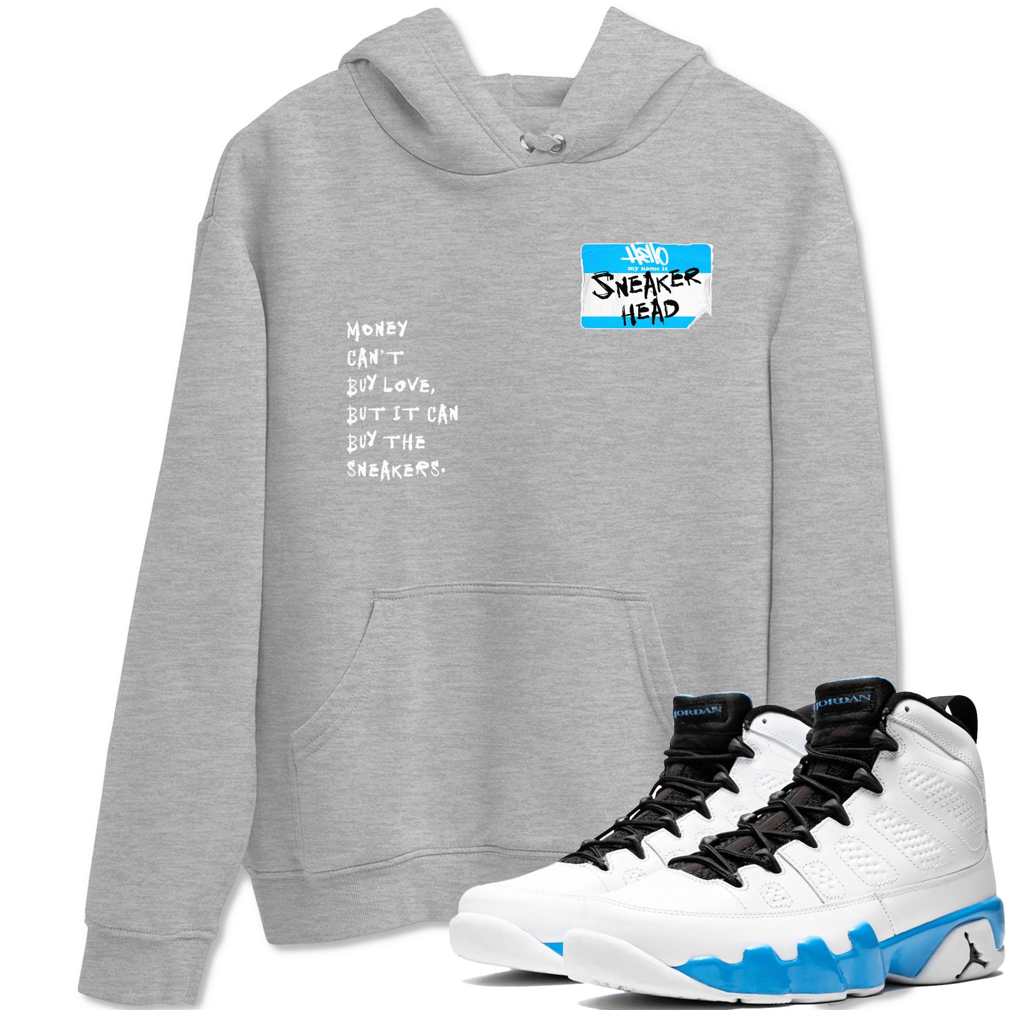 Sneakerhead Badge Sneaker Tees - Air Jordan 9 Powder Blue
