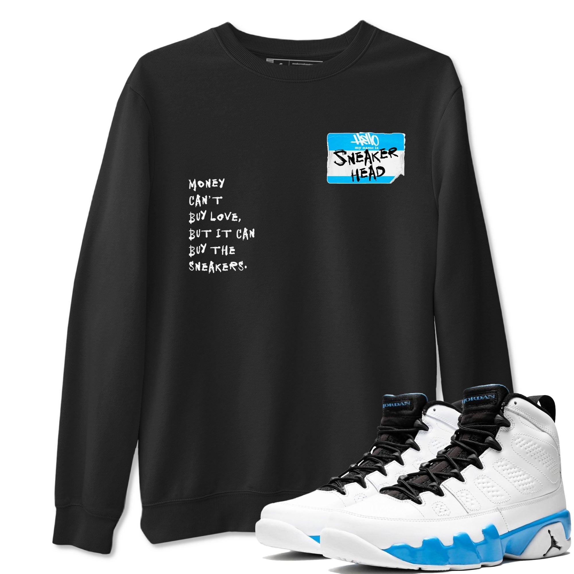 Sneakerhead Badge Sneaker Tees - Air Jordan 9 Powder Blue