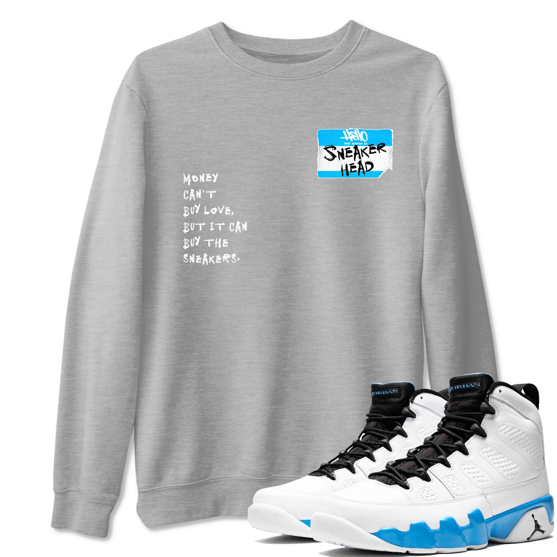 Sneakerhead Badge Sneaker Tees - Air Jordan 9 Powder Blue