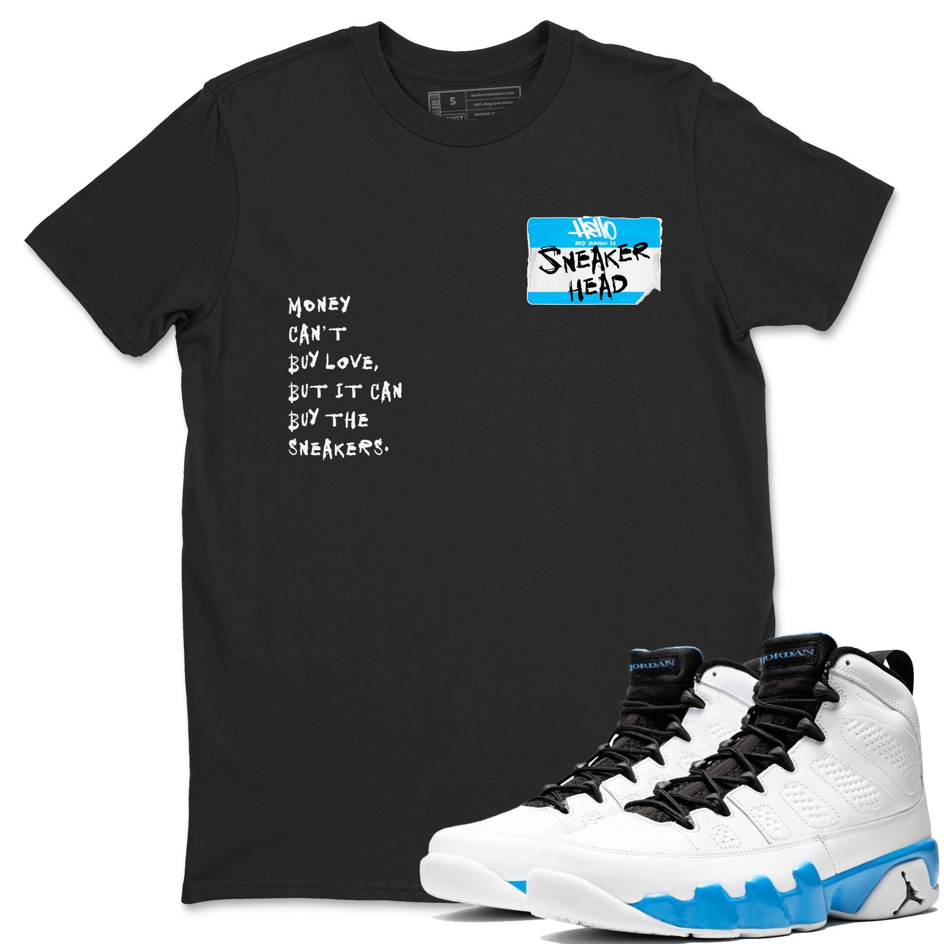 Sneakerhead Badge Sneaker Tees - Air Jordan 9 Powder Blue