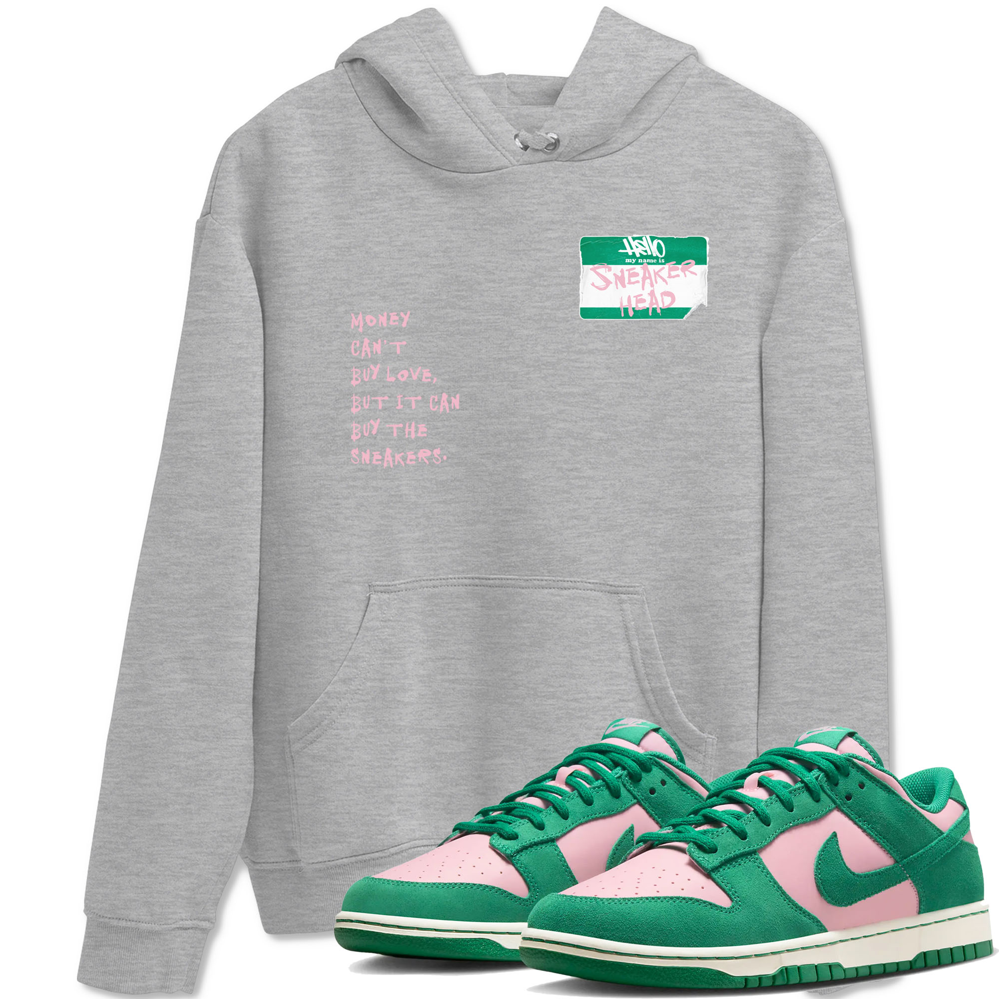 Sneakerhead Badge Sneaker Tees - Dunk Medium Soft Pink Malachite