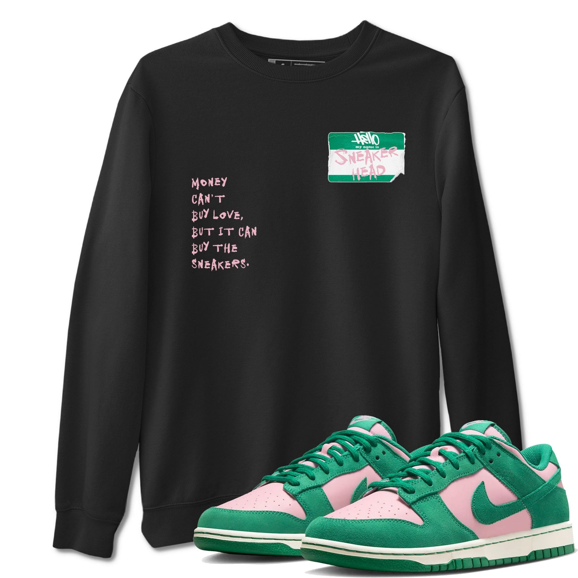 Sneakerhead Badge Sneaker Tees - Dunk Medium Soft Pink Malachite