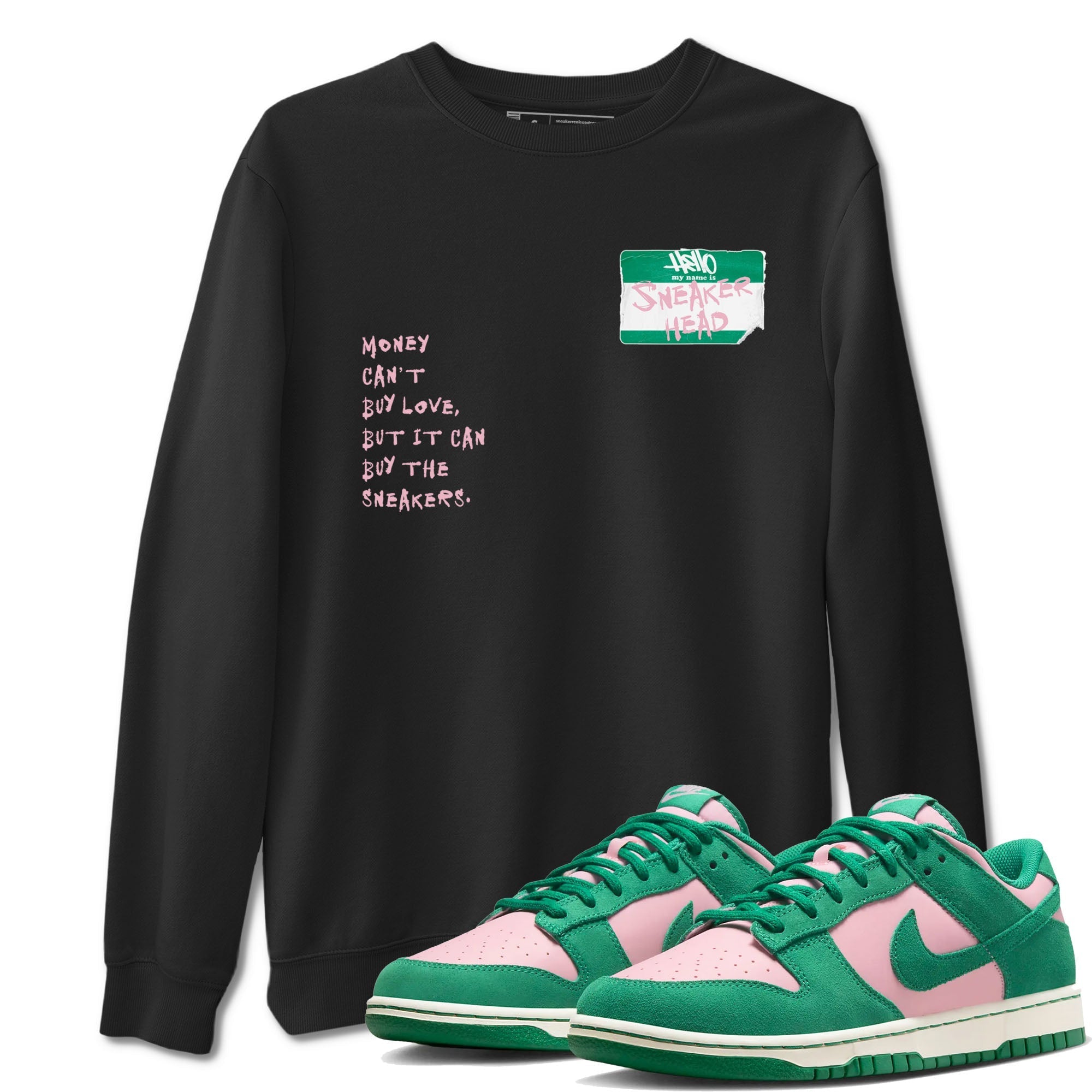 Sneakerhead Badge Sneaker Tees - Dunk Medium Soft Pink Malachite