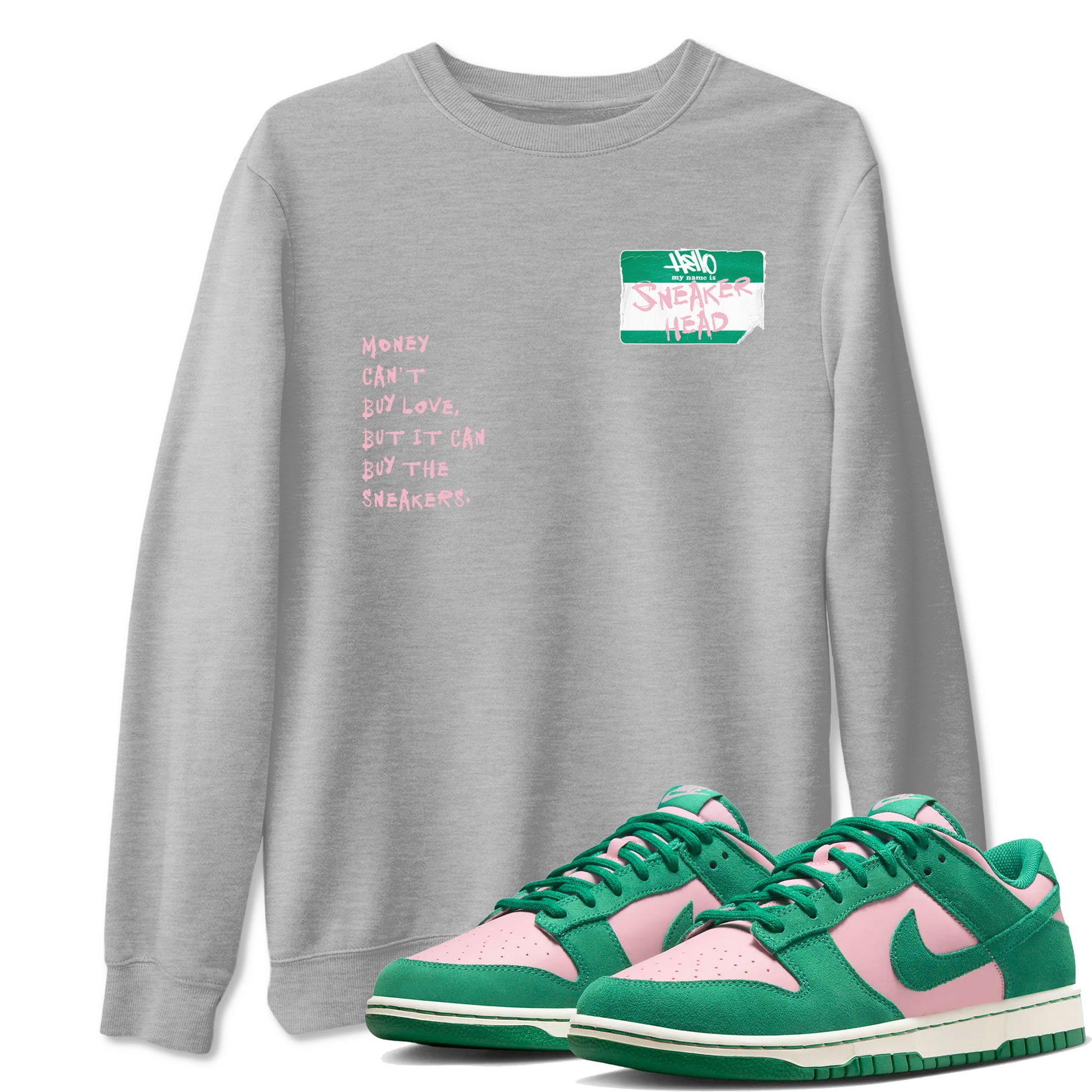 Sneakerhead Badge Sneaker Tees - Dunk Medium Soft Pink Malachite