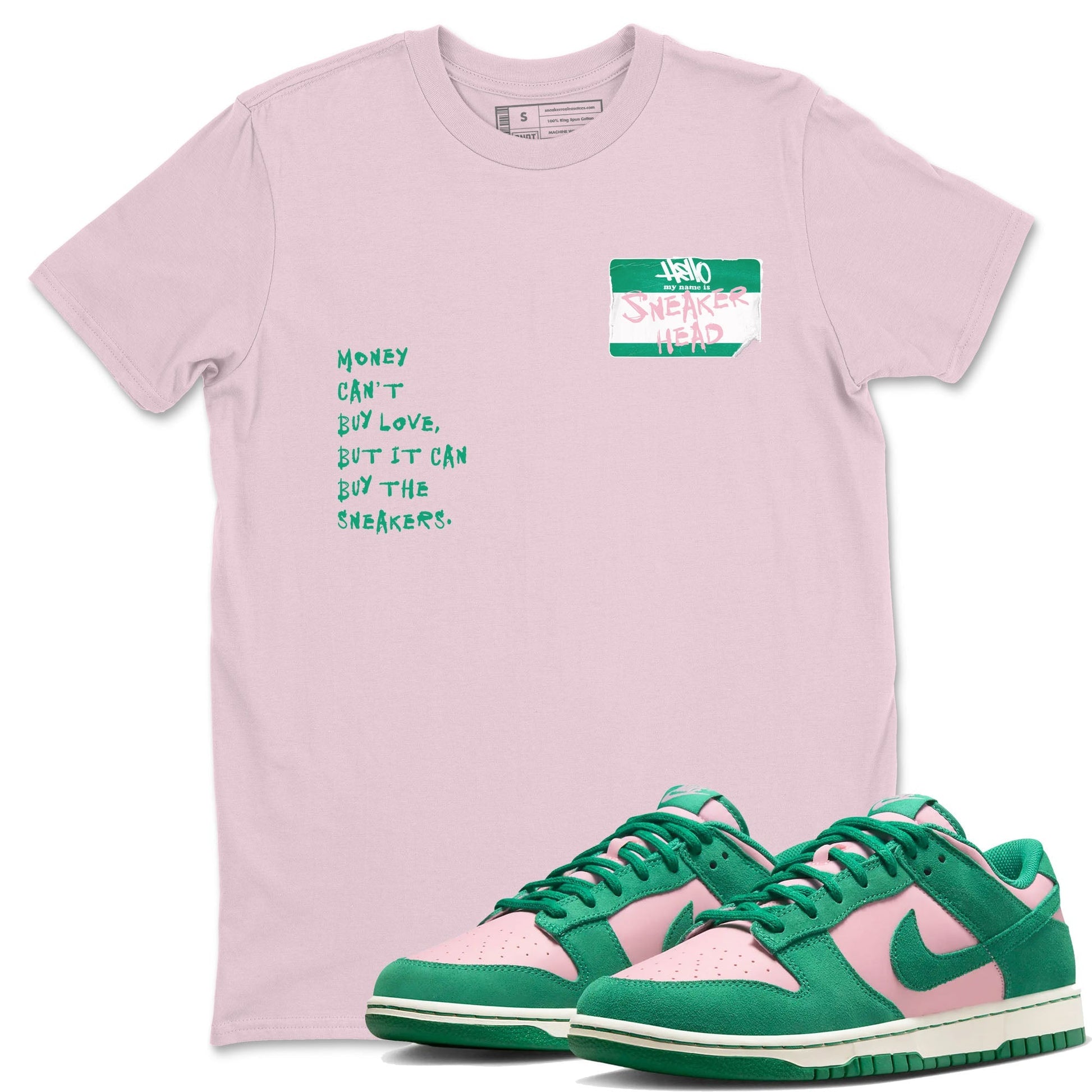 Sneakerhead Badge Sneaker Tees - Dunk Medium Soft Pink Malachite