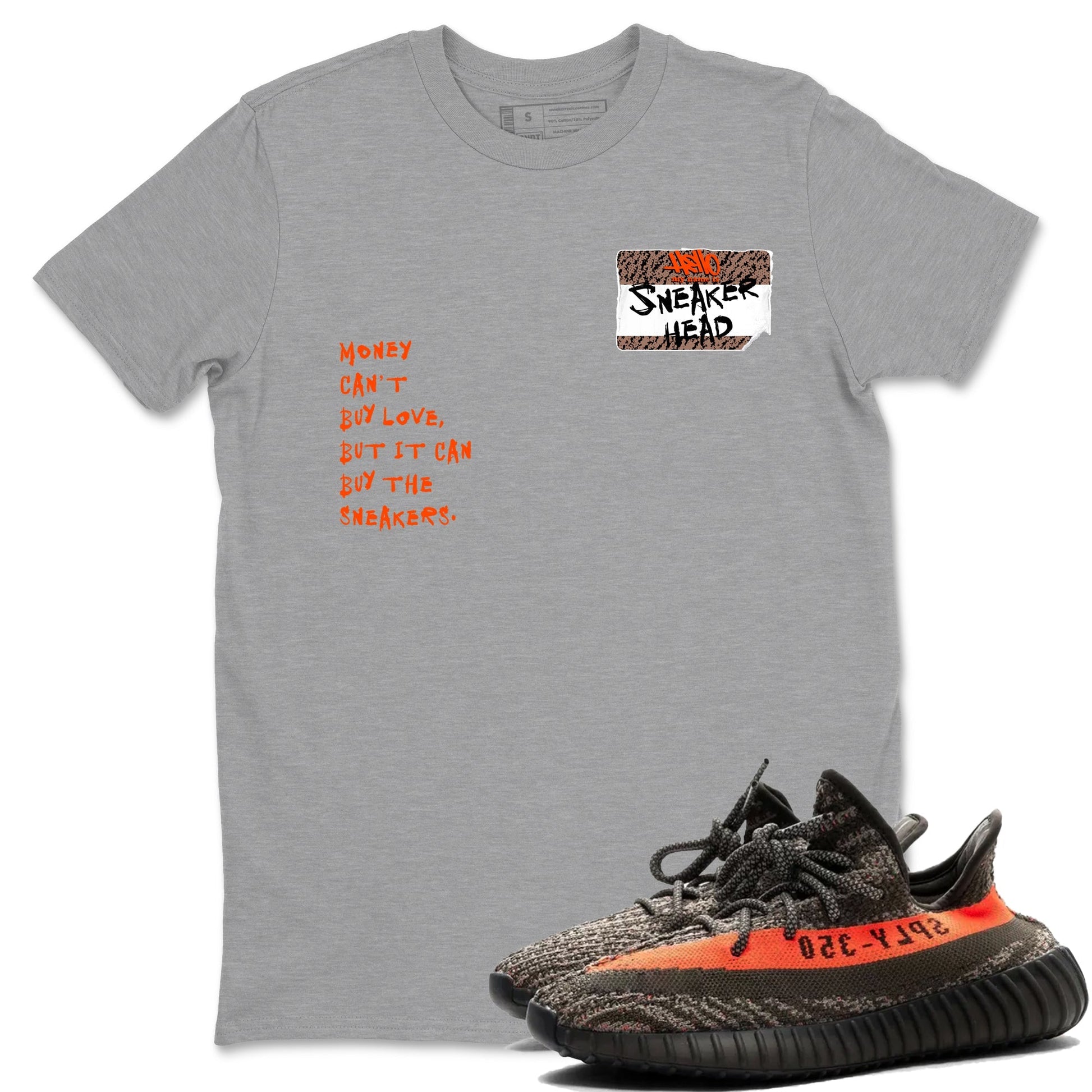 Sneakerhead Badge Sneaker Tees - Yeezy 350 Carbon Beluga
