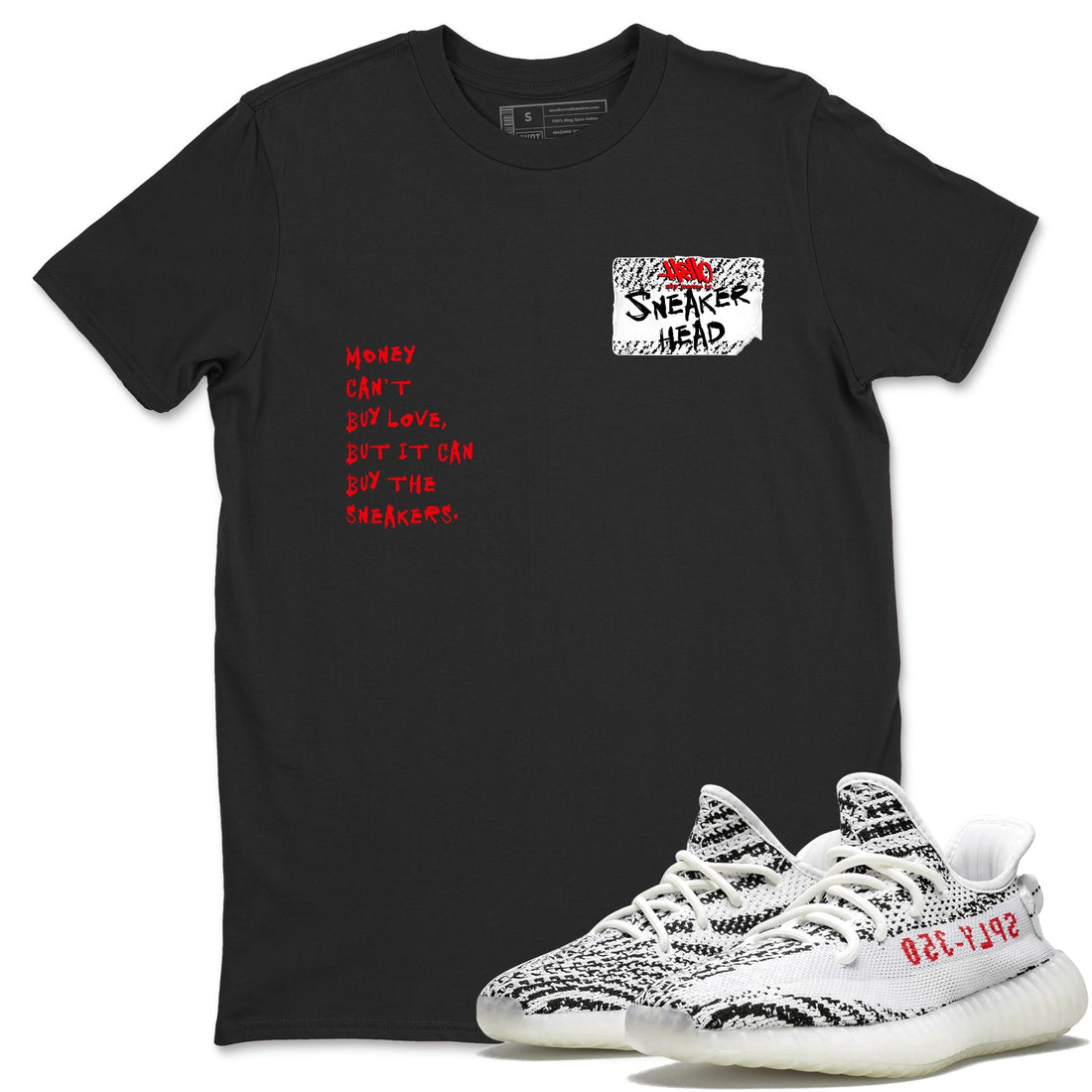 Sneakerhead Badge Sneaker Tees - Yeezy 350 Zebra