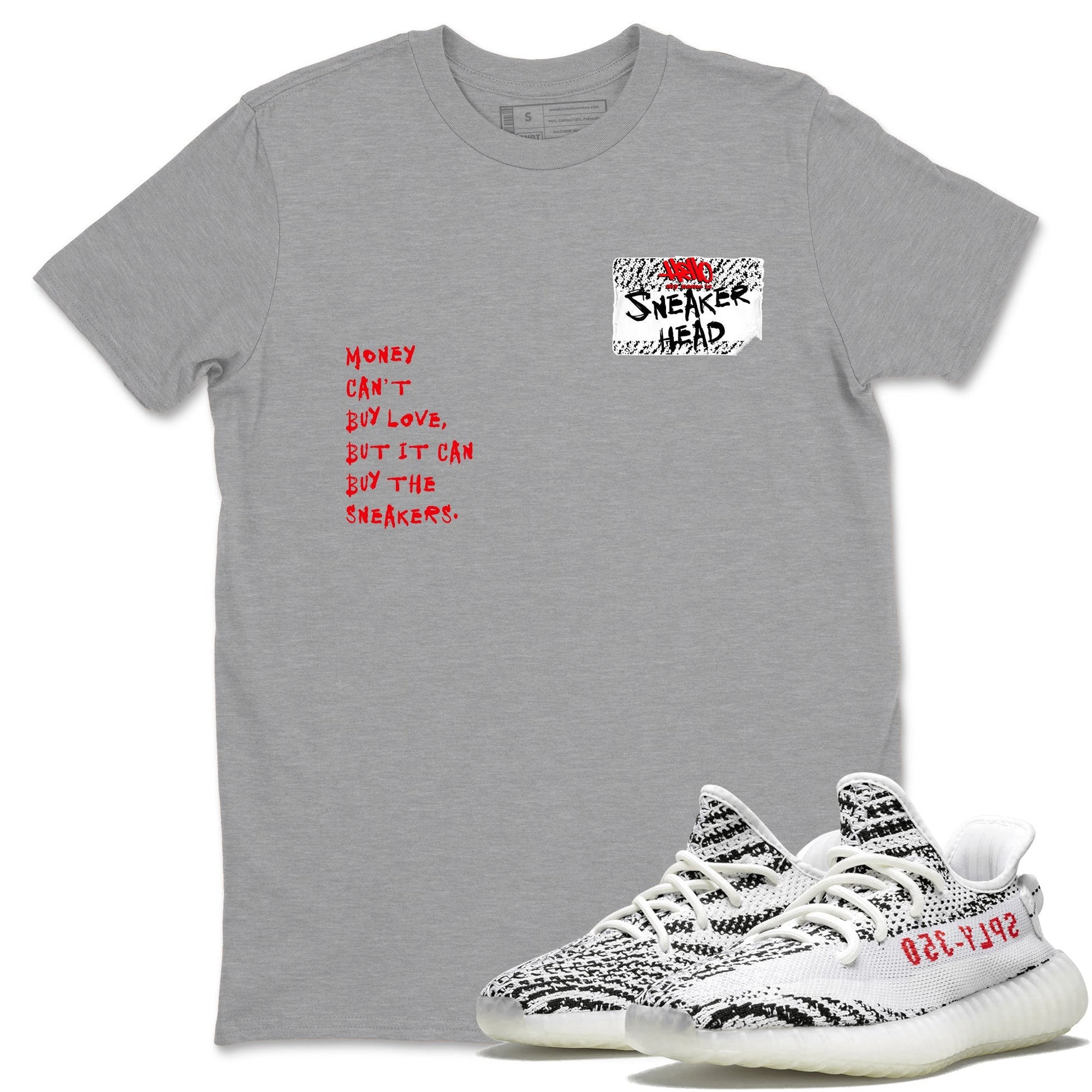 Sneakerhead Badge Sneaker Tees - Yeezy 350 Zebra