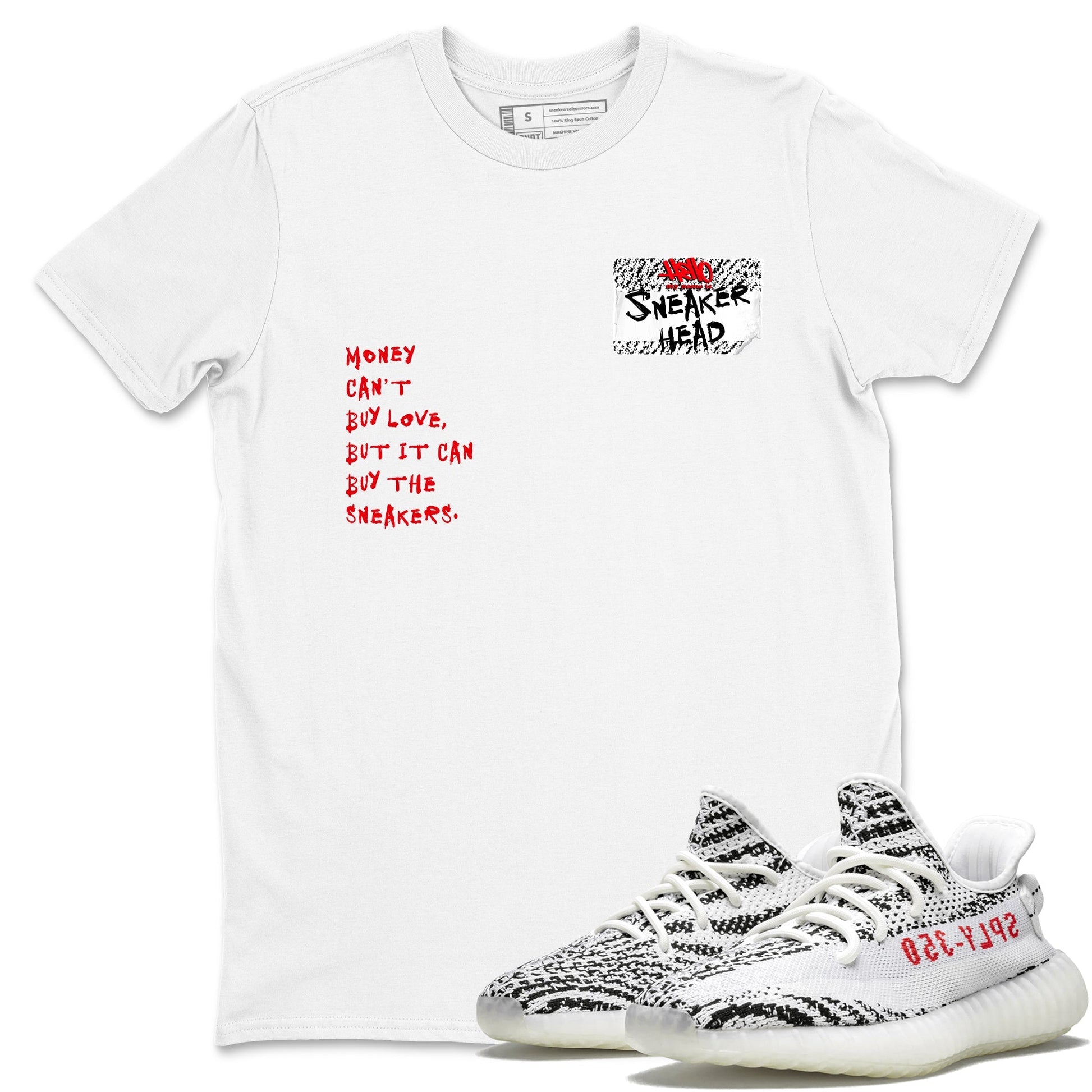 Sneakerhead Badge Sneaker Tees - Yeezy 350 Zebra