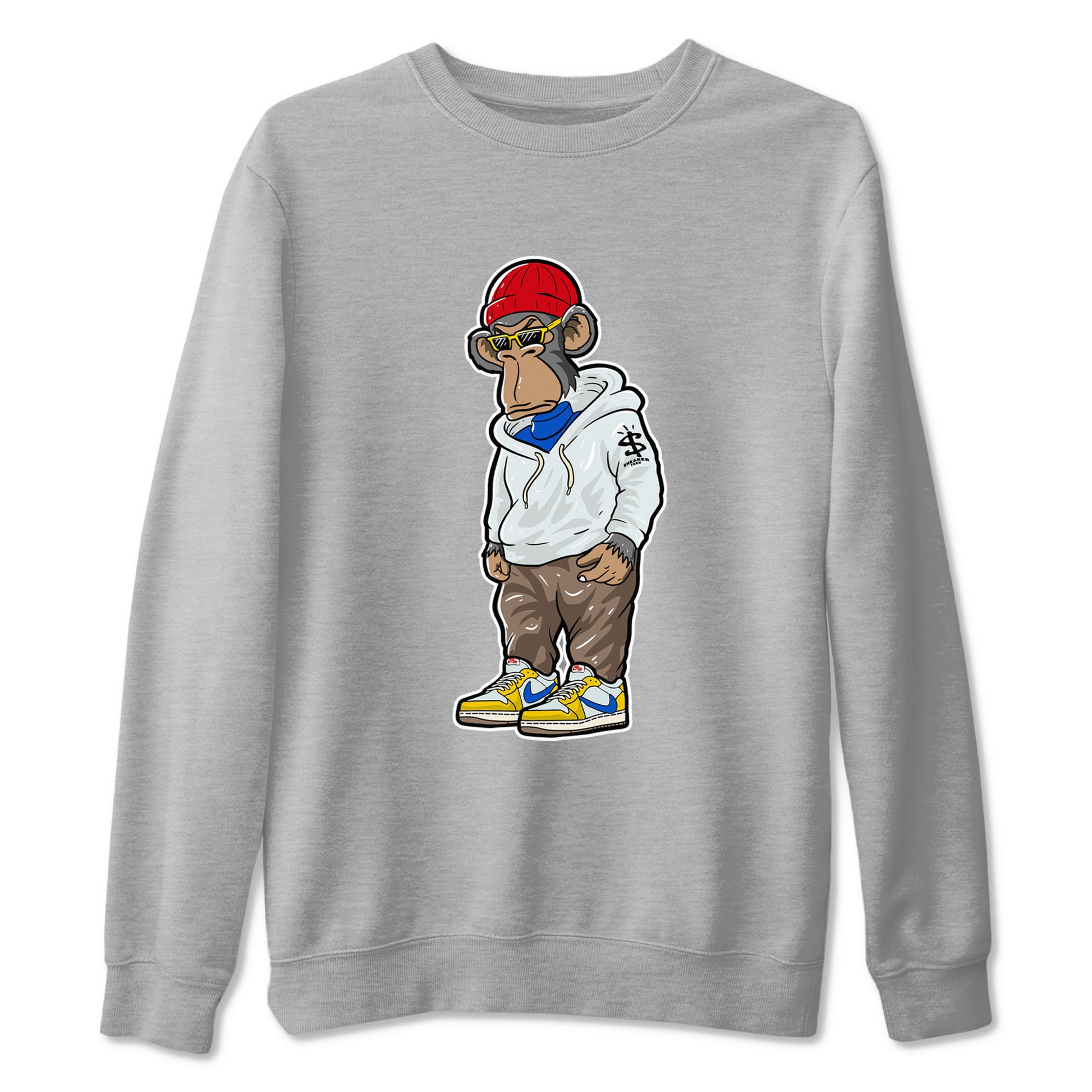 Sneakerhead Monkey Sneaker Tees - Air Jordan 1 Travis Scott Canary