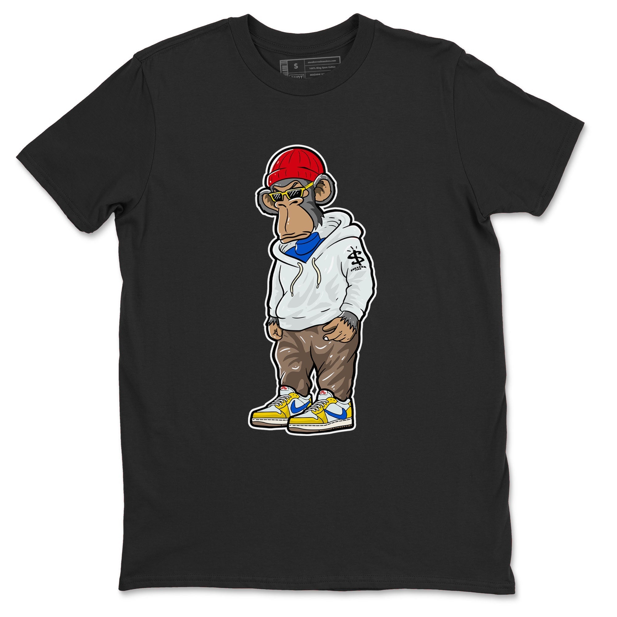 Sneakerhead Monkey Sneaker Tees - Air Jordan 1 Travis Scott Canary