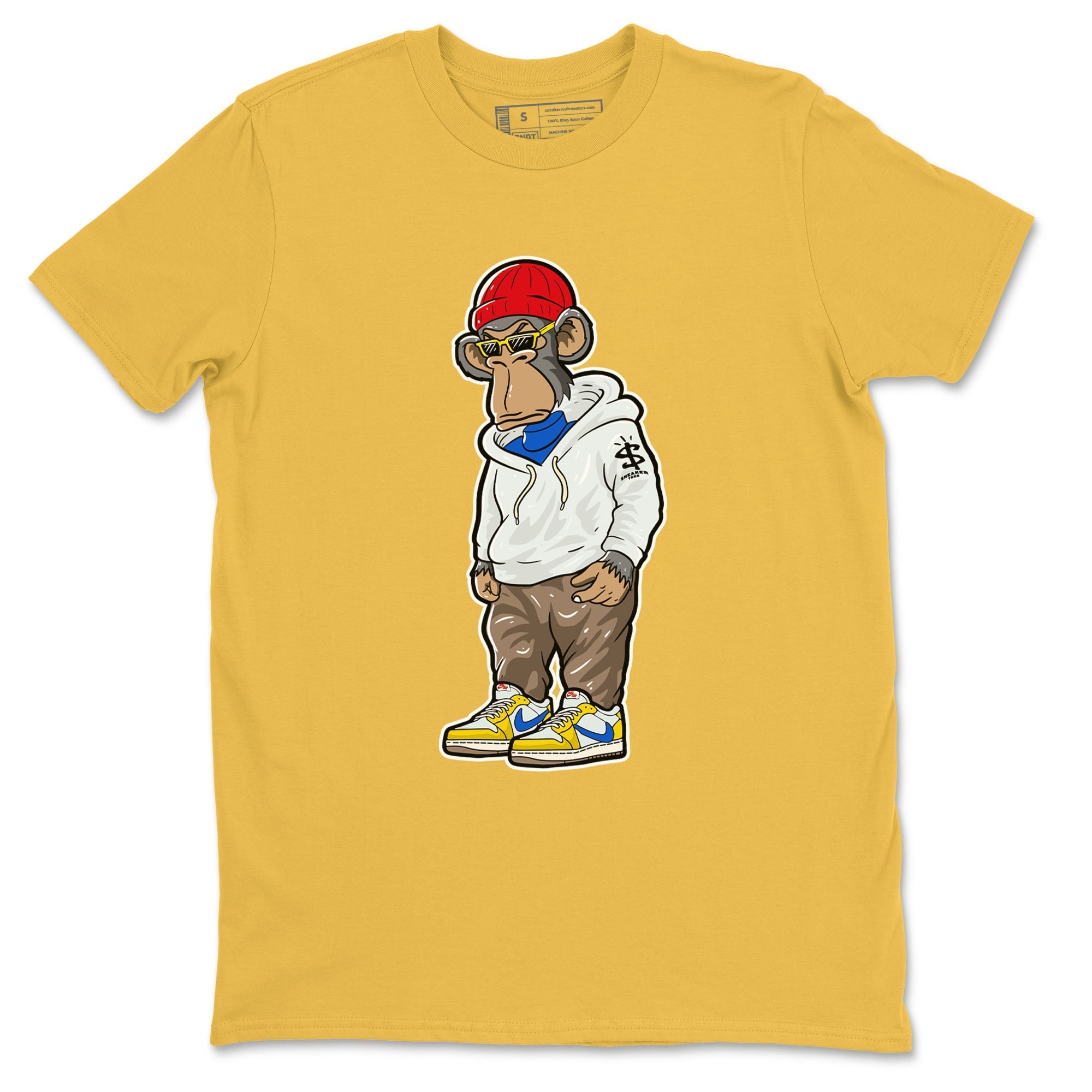 Sneakerhead Monkey Sneaker Tees - Air Jordan 1 Travis Scott Canary
