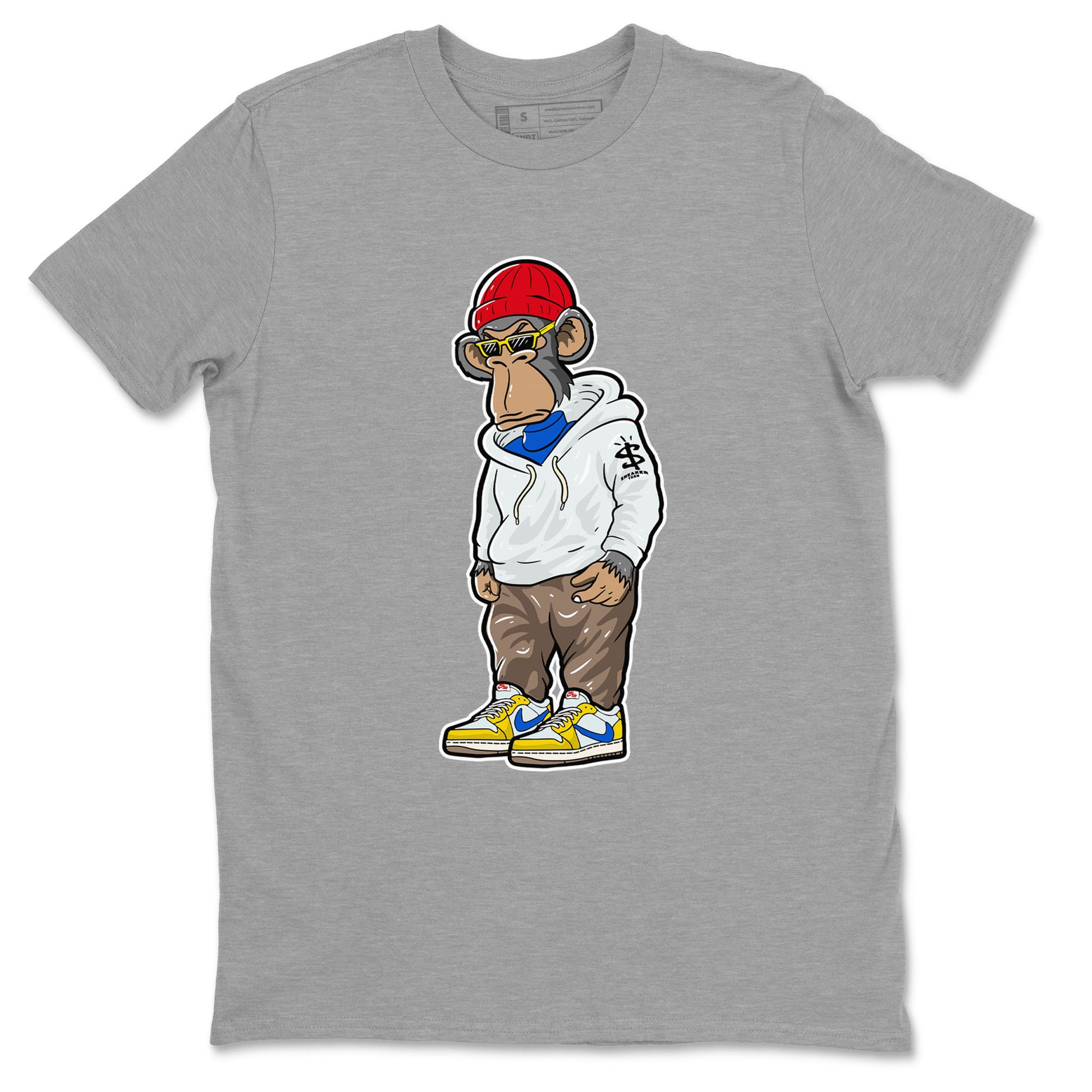 Sneakerhead Monkey Sneaker Tees - Air Jordan 1 Travis Scott Canary