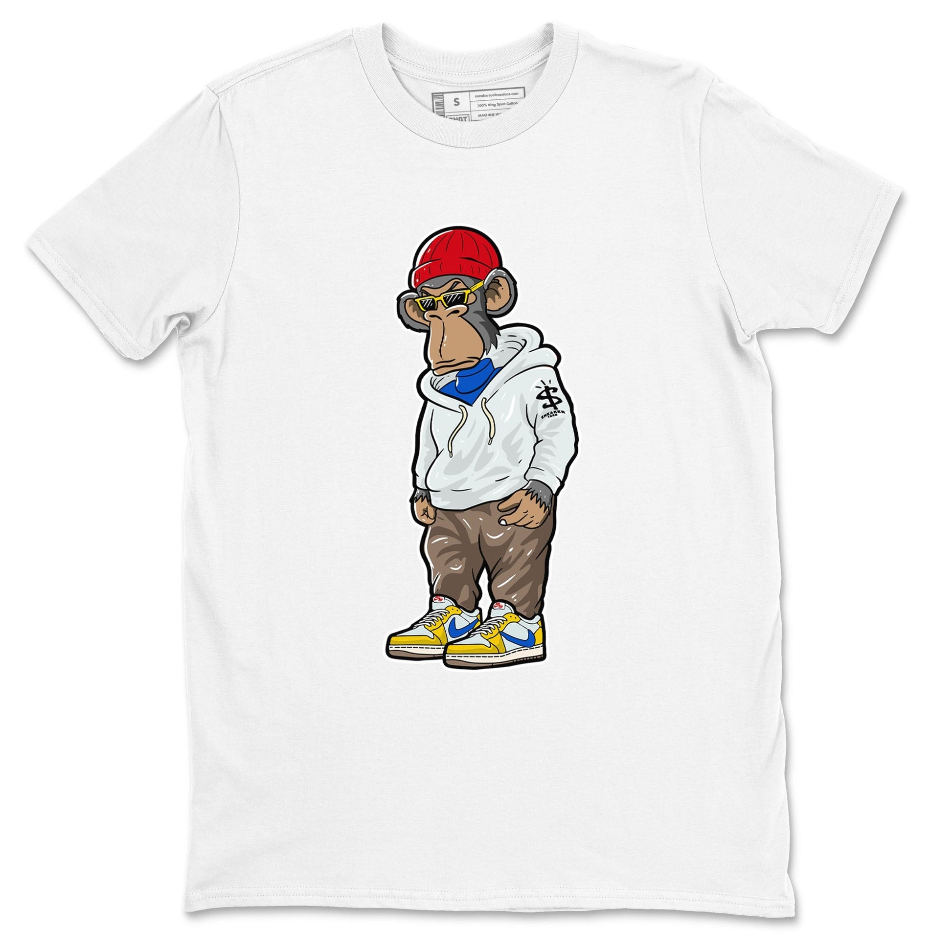 Sneakerhead Monkey Sneaker Tees - Air Jordan 1 Travis Scott Canary