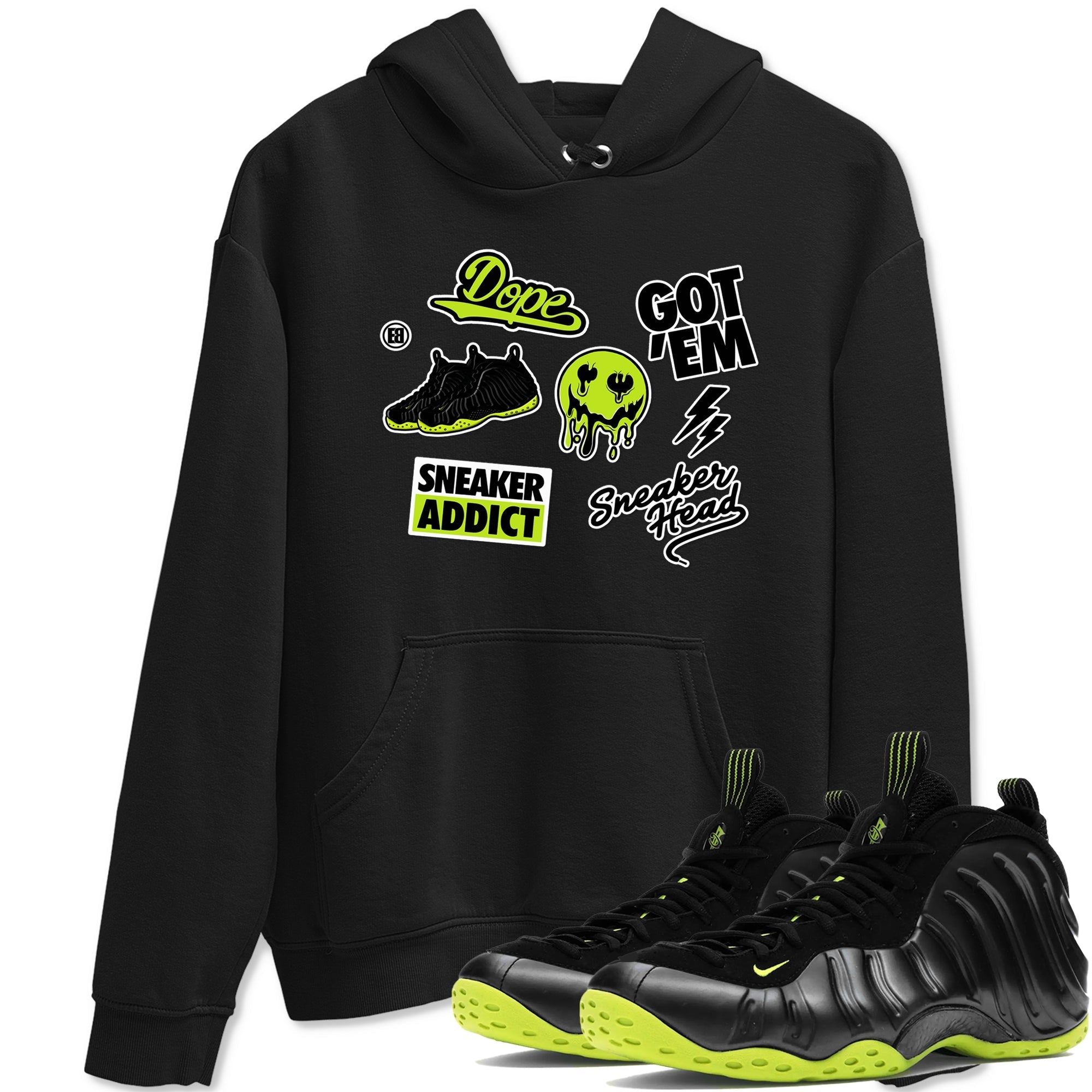 Sneakerhead Sticker Sneaker Tees - Air Foamposite One Black Volt