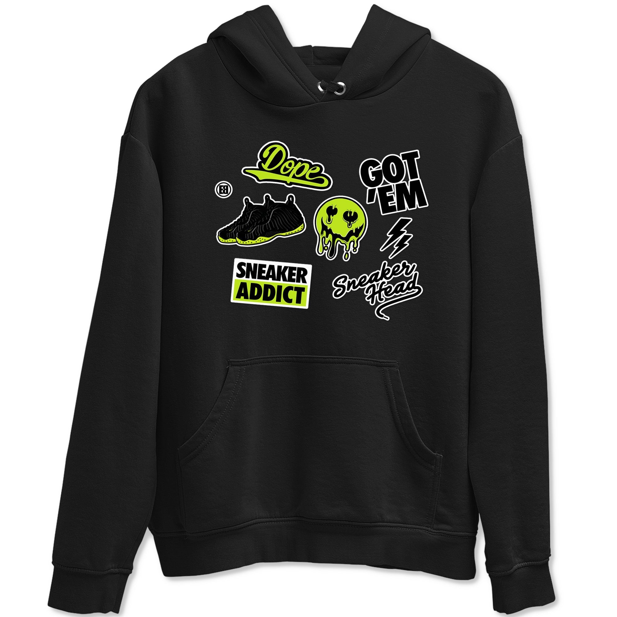 Sneakerhead Sticker Sneaker Tees - Air Foamposite One Black Volt