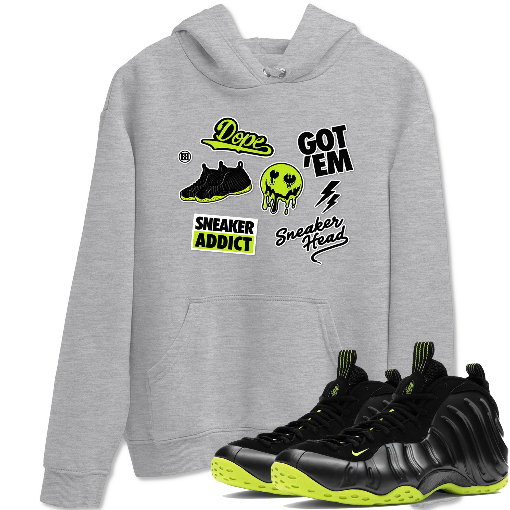 Sneakerhead Sticker Sneaker Tees - Air Foamposite One Black Volt