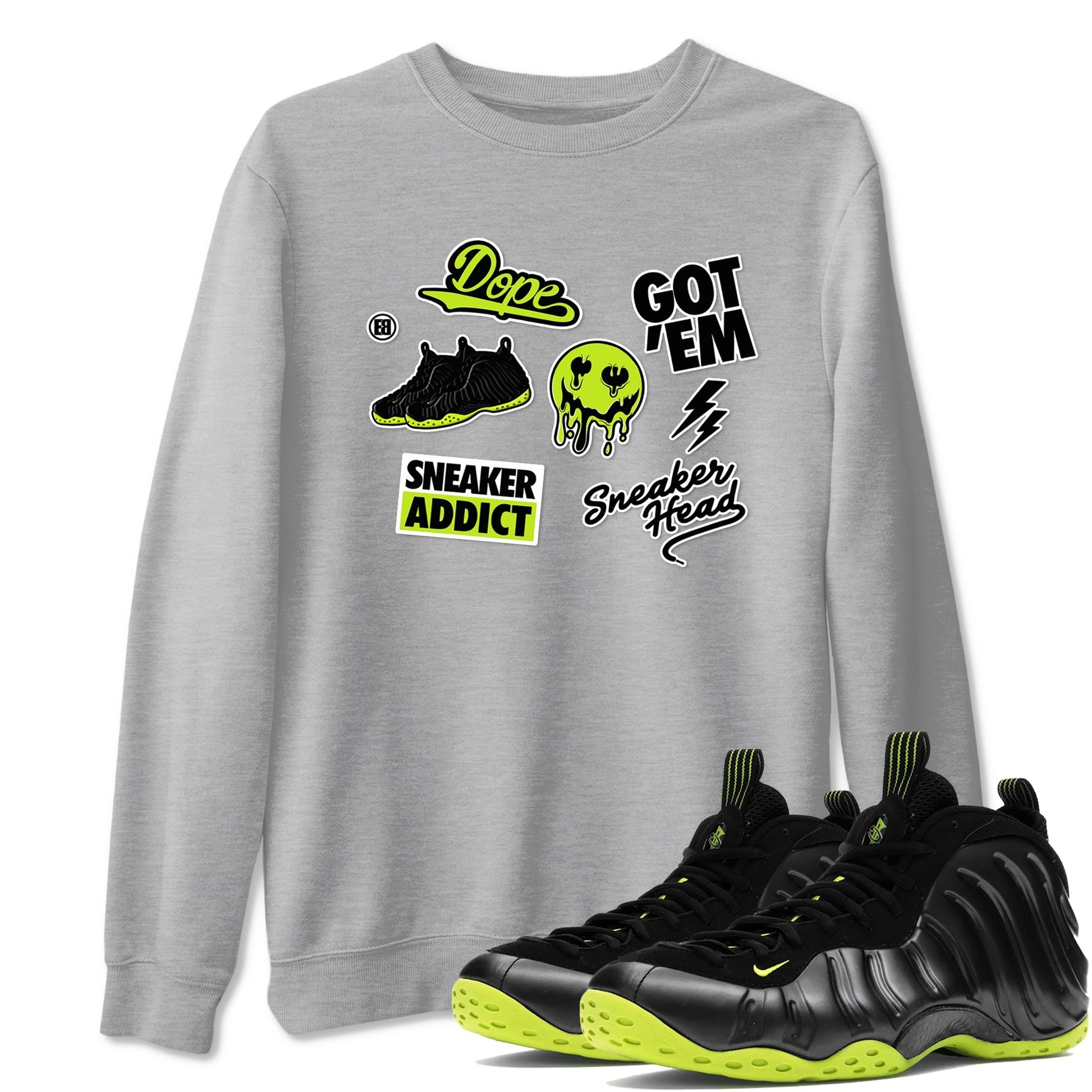 Sneakerhead Sticker Sneaker Tees - Air Foamposite One Black Volt