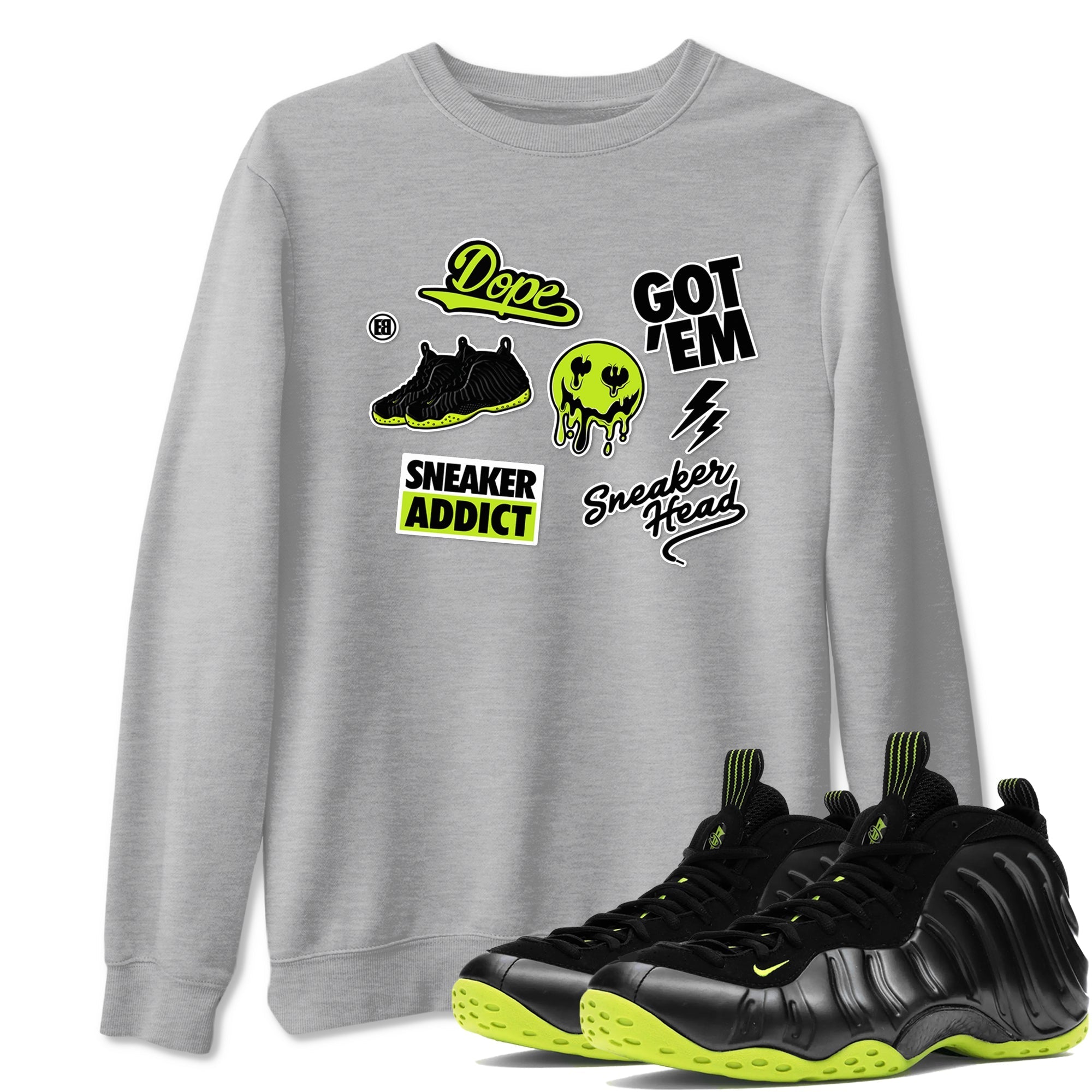 Sneakerhead Sticker Sneaker Tees - Air Foamposite One Black Volt