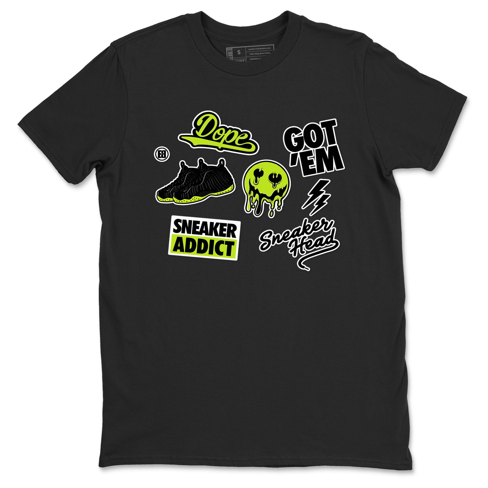Sneakerhead Sticker Sneaker Tees - Air Foamposite One Black Volt
