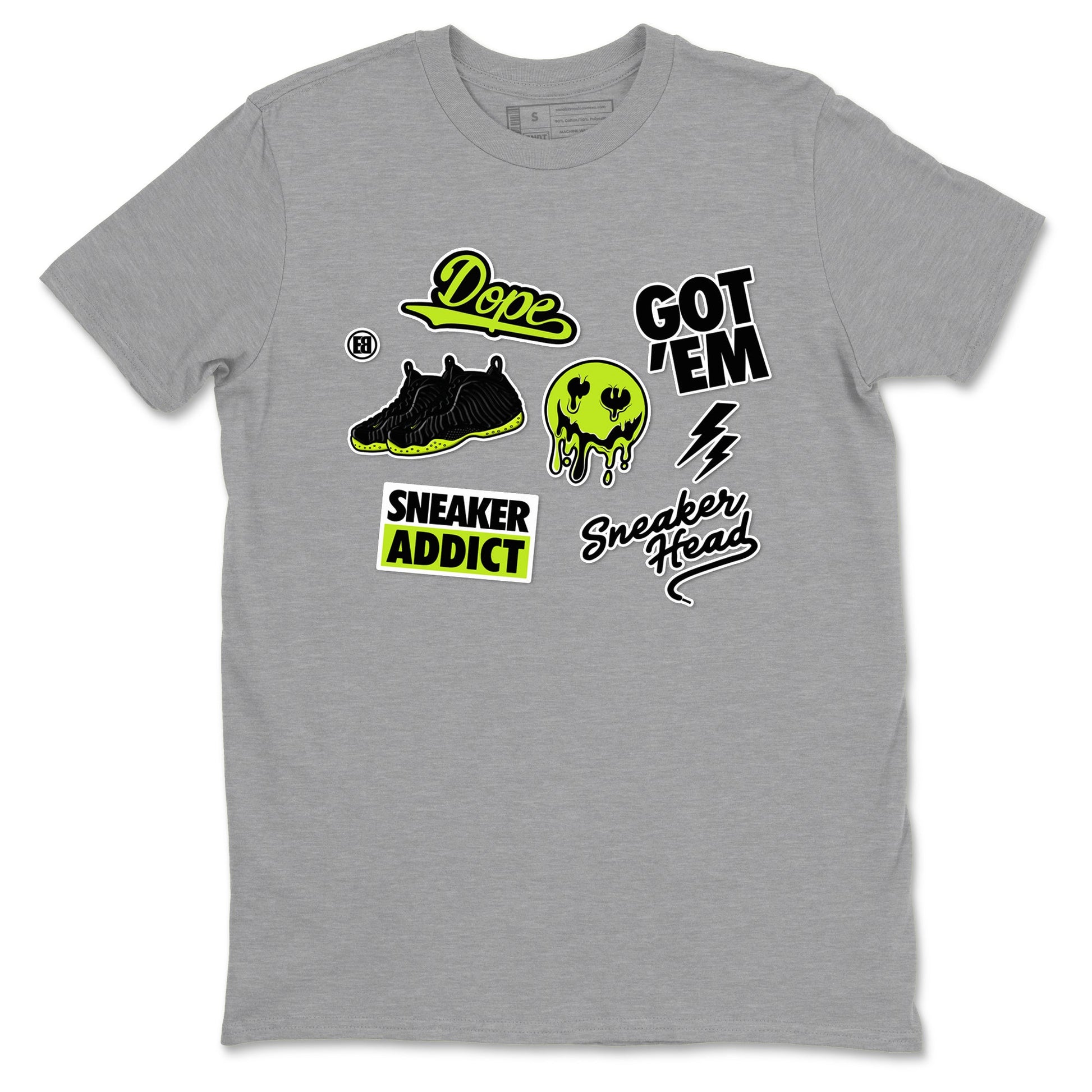 Sneakerhead Sticker Sneaker Tees - Air Foamposite One Black Volt